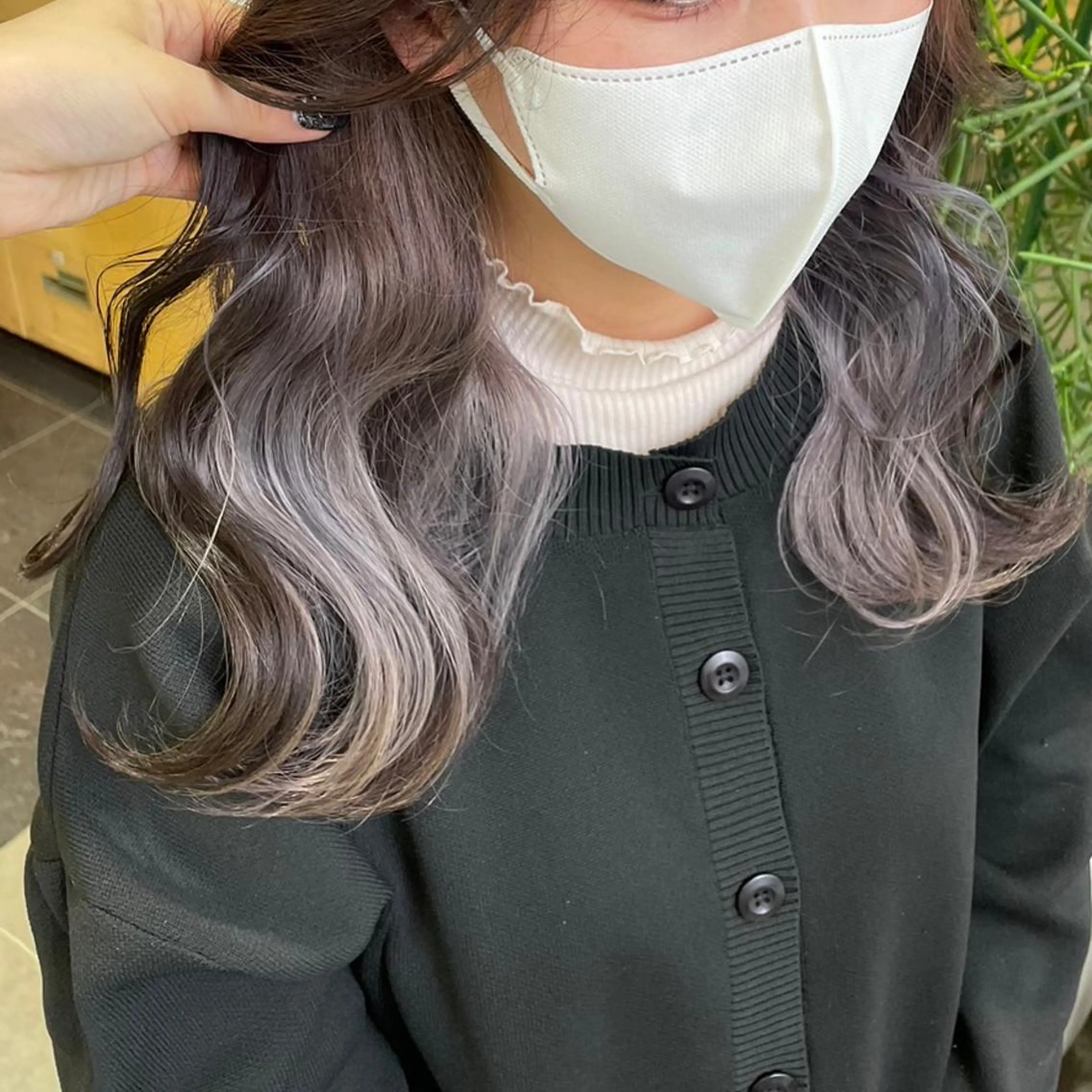 ロング ハギワラ ミナコのヘアスタイル