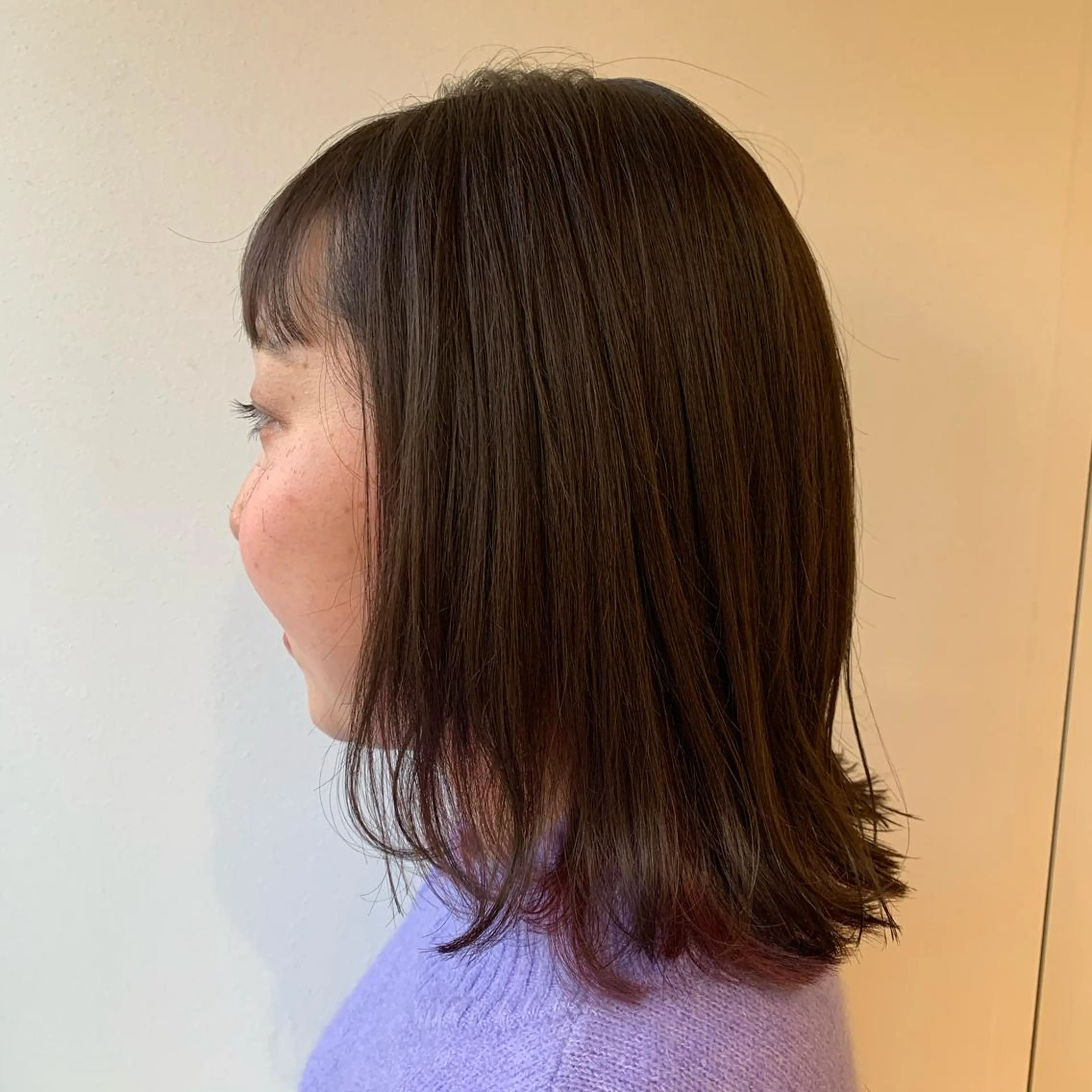ミディアム カット ヘアカラー トリートメント 庄司 美佑樹のヘアスタイル