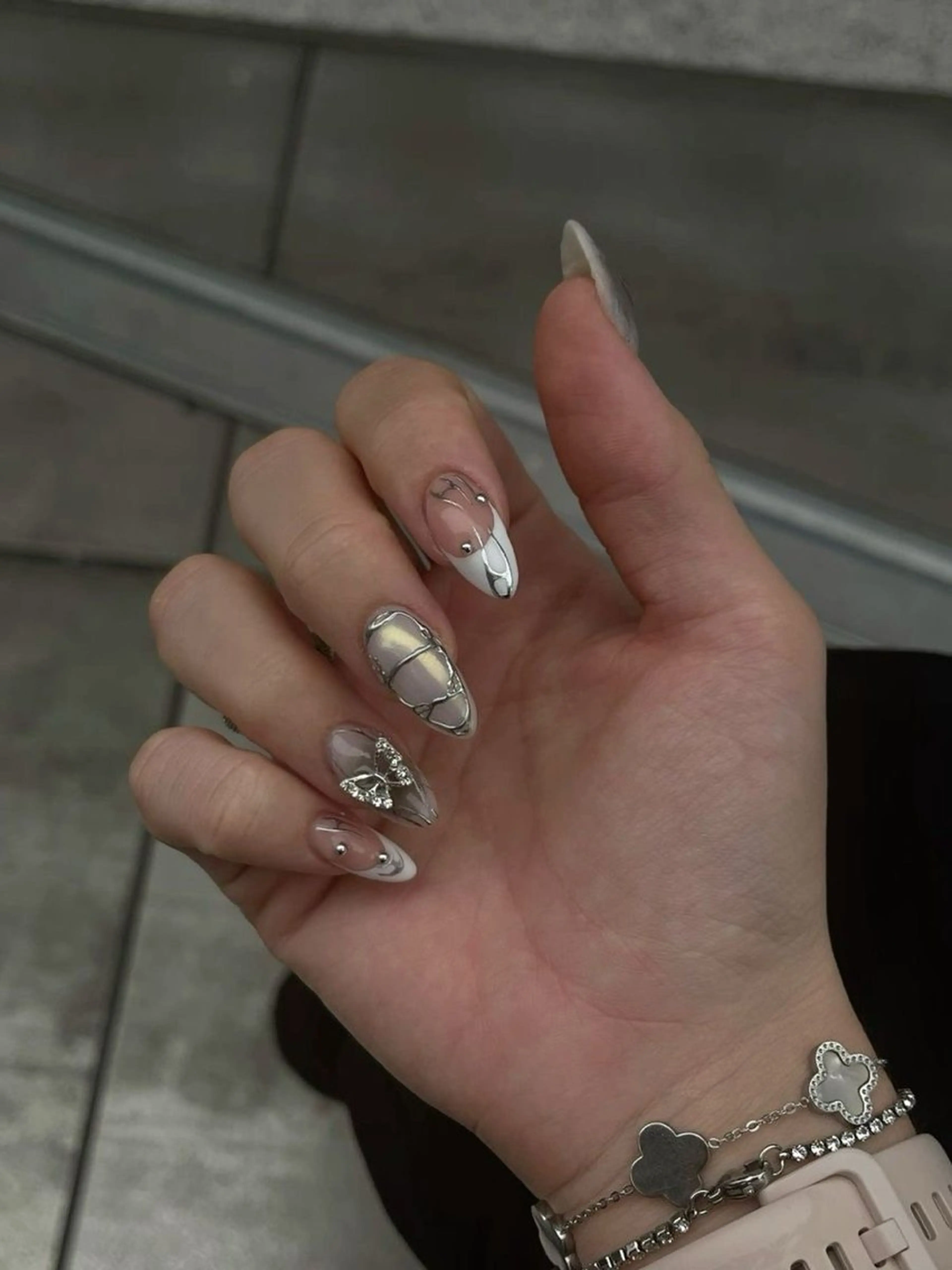 ネイル アートネイル オーロラネイル ブルー チークネイル フットネイル ハンドネイル NICY NAIL所属・Yurin_NICY 池袋のネイルデザイン