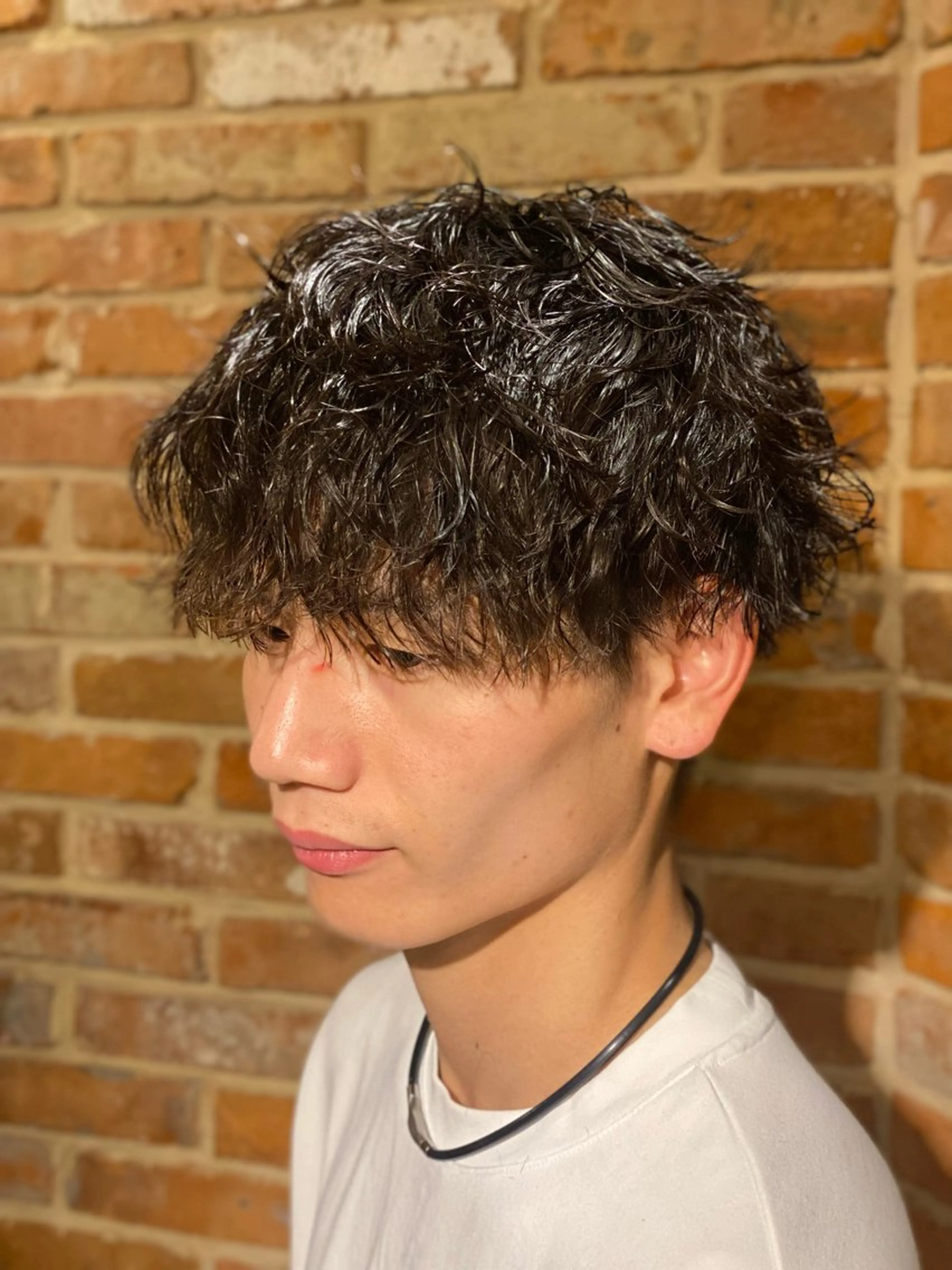 ミディアム パーマ ミディアムパーマ スパイラルパーマ vivre25所属・メンズ特化理容室 vivre25 石田のヘアスタイル