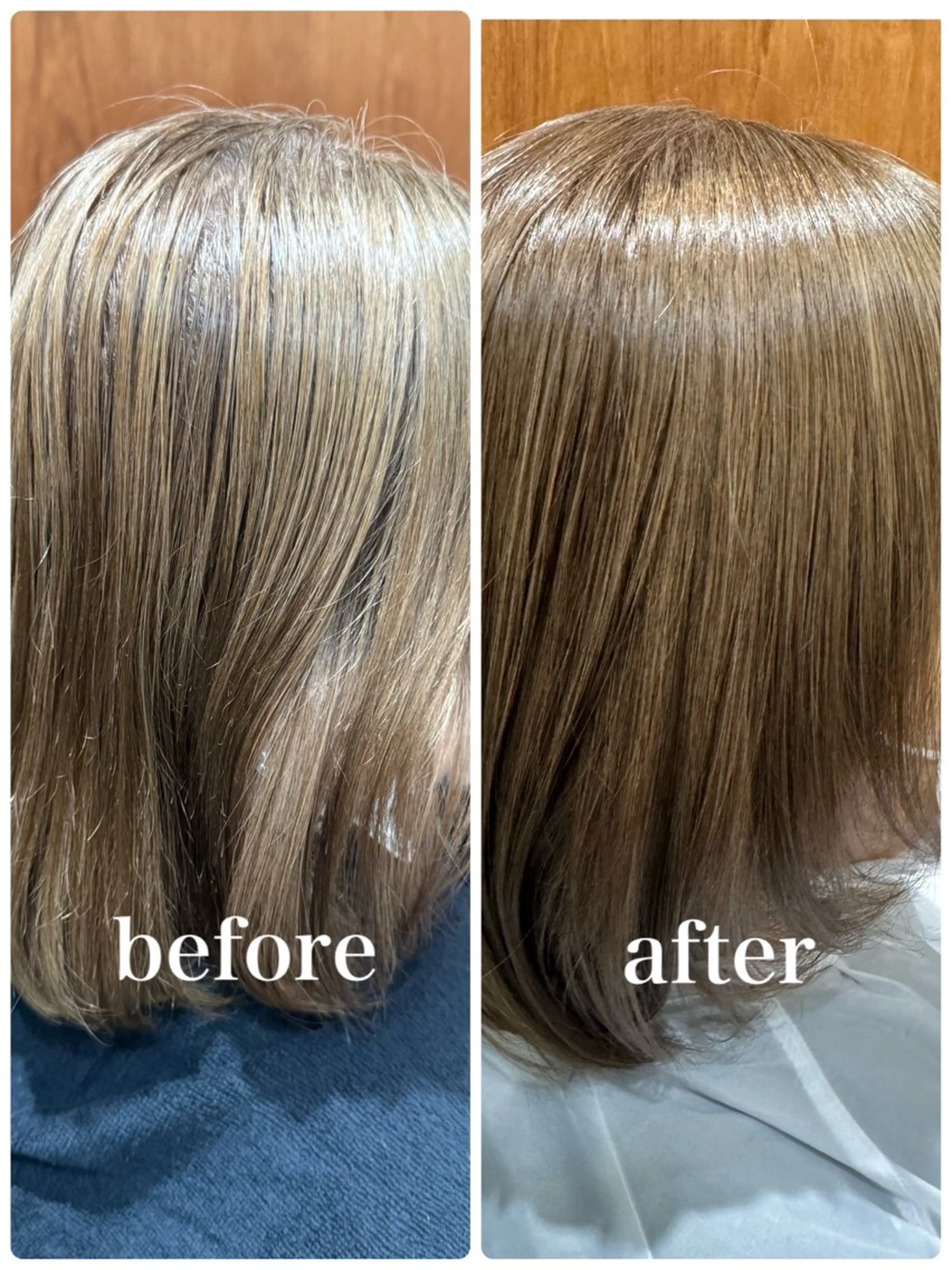 ミディアム ヘアカラー 中嶋 瞳のヘアスタイル