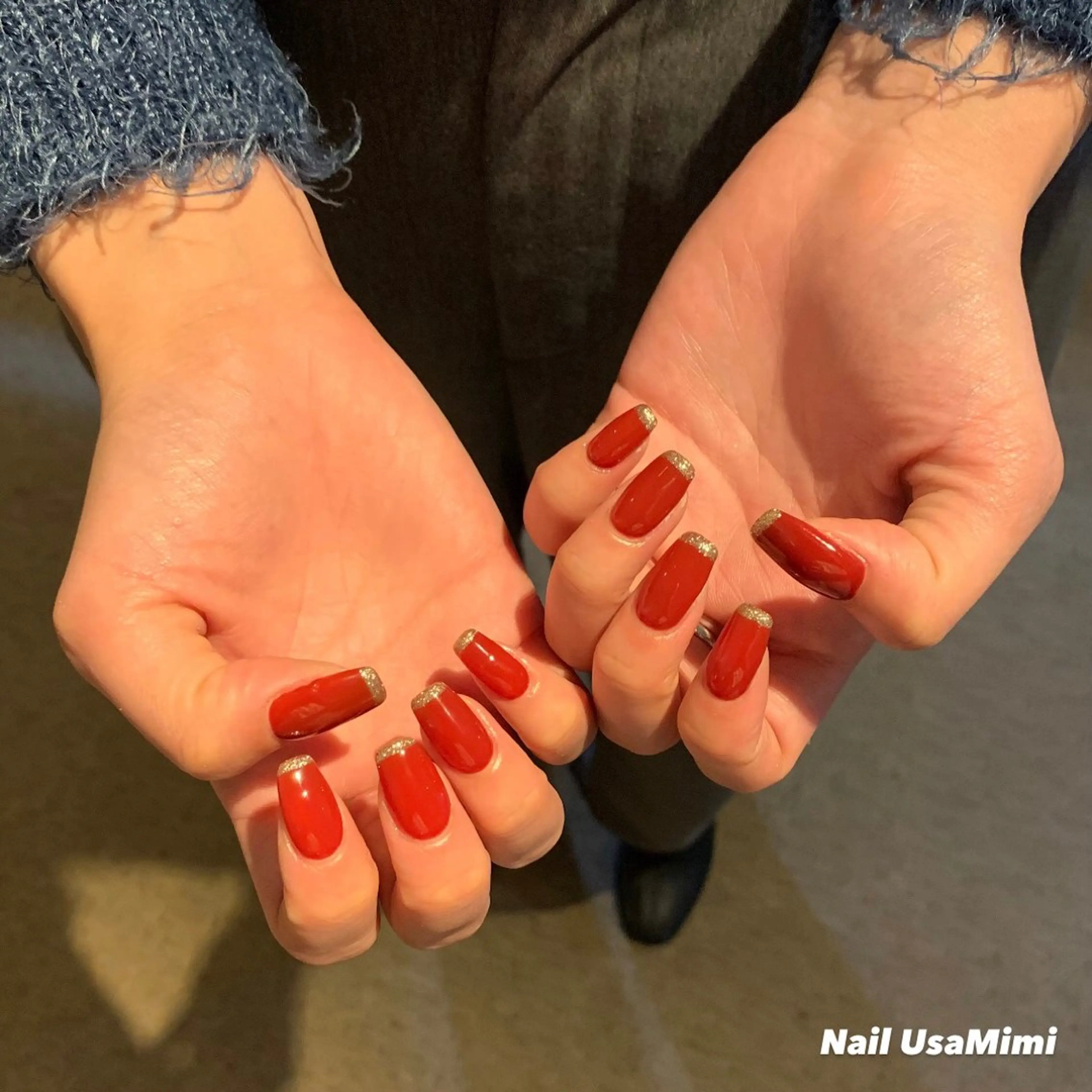 ネイル ジェルネイル マグネットネイル 持ち込み ワンカラーネイル パラジェル 本町ネイルNail UsaMimiのネイルデザイン