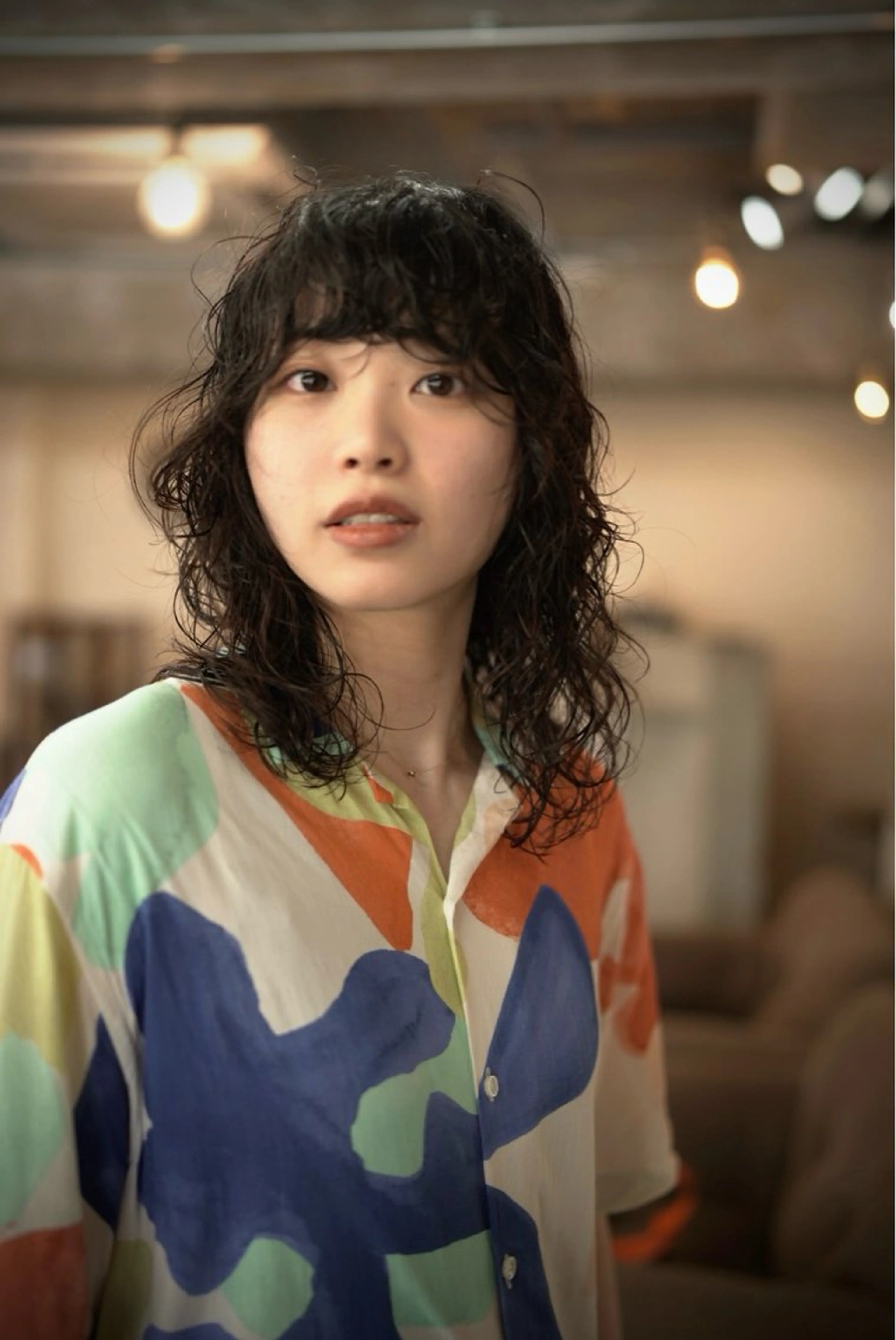 ミディアム パーマ カット パーマ KEI gattacaのヘアスタイル