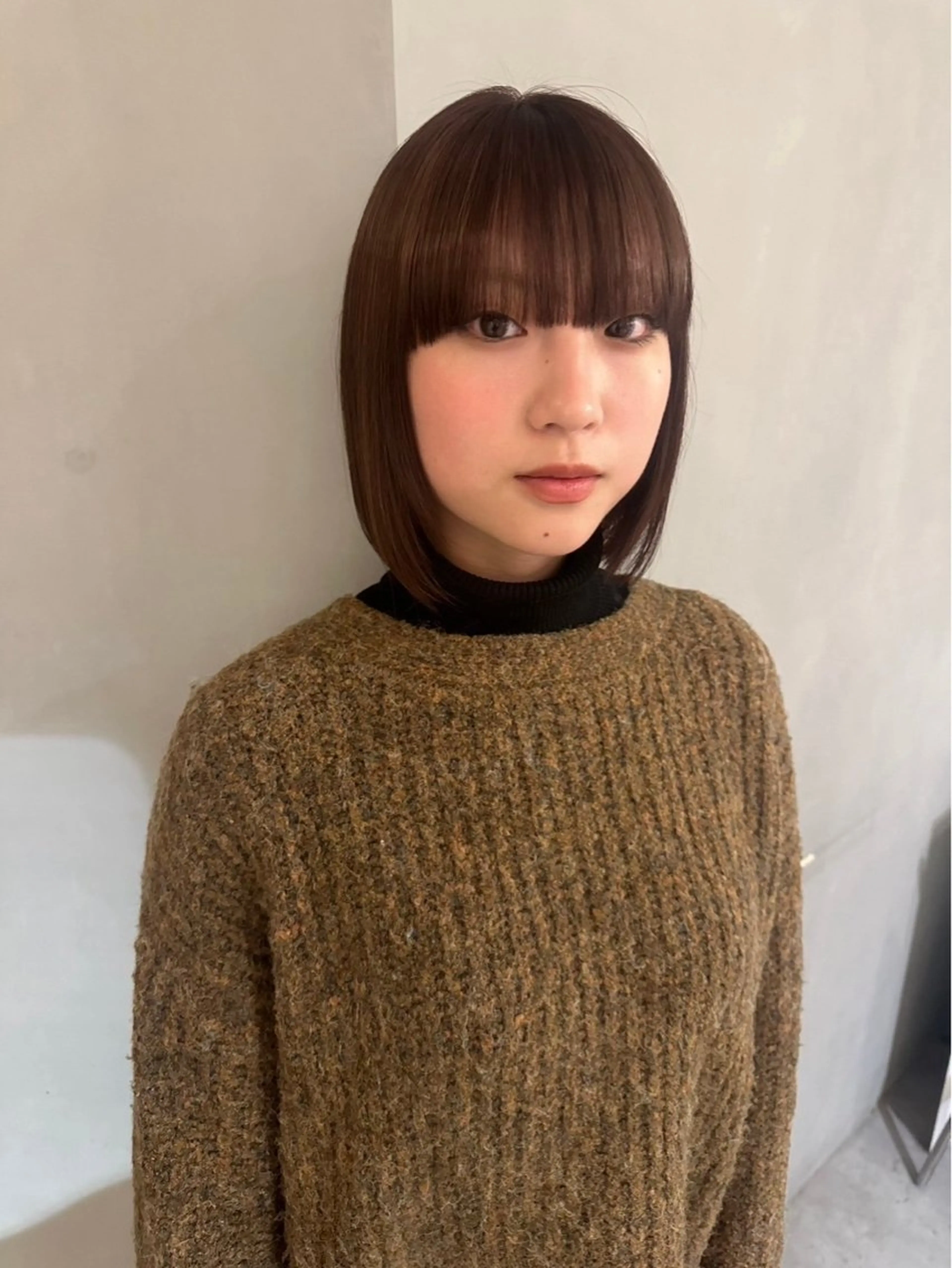 ミディアム ボブ カワゾエ／ レディースモデル募集のヘアスタイル