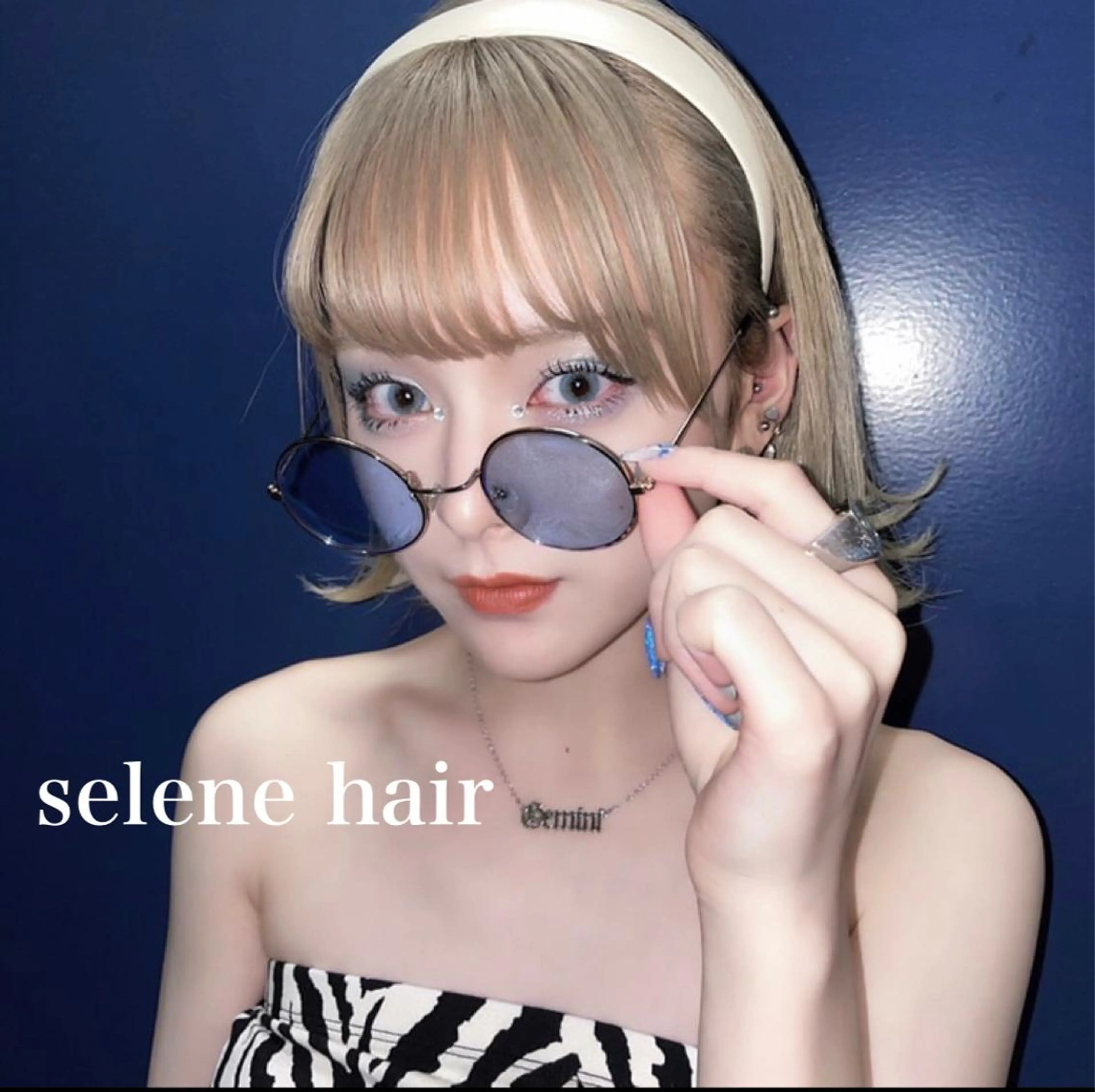 ミディアム カラー パーマ メンズ Selene hair 難波店のヘアスタイル