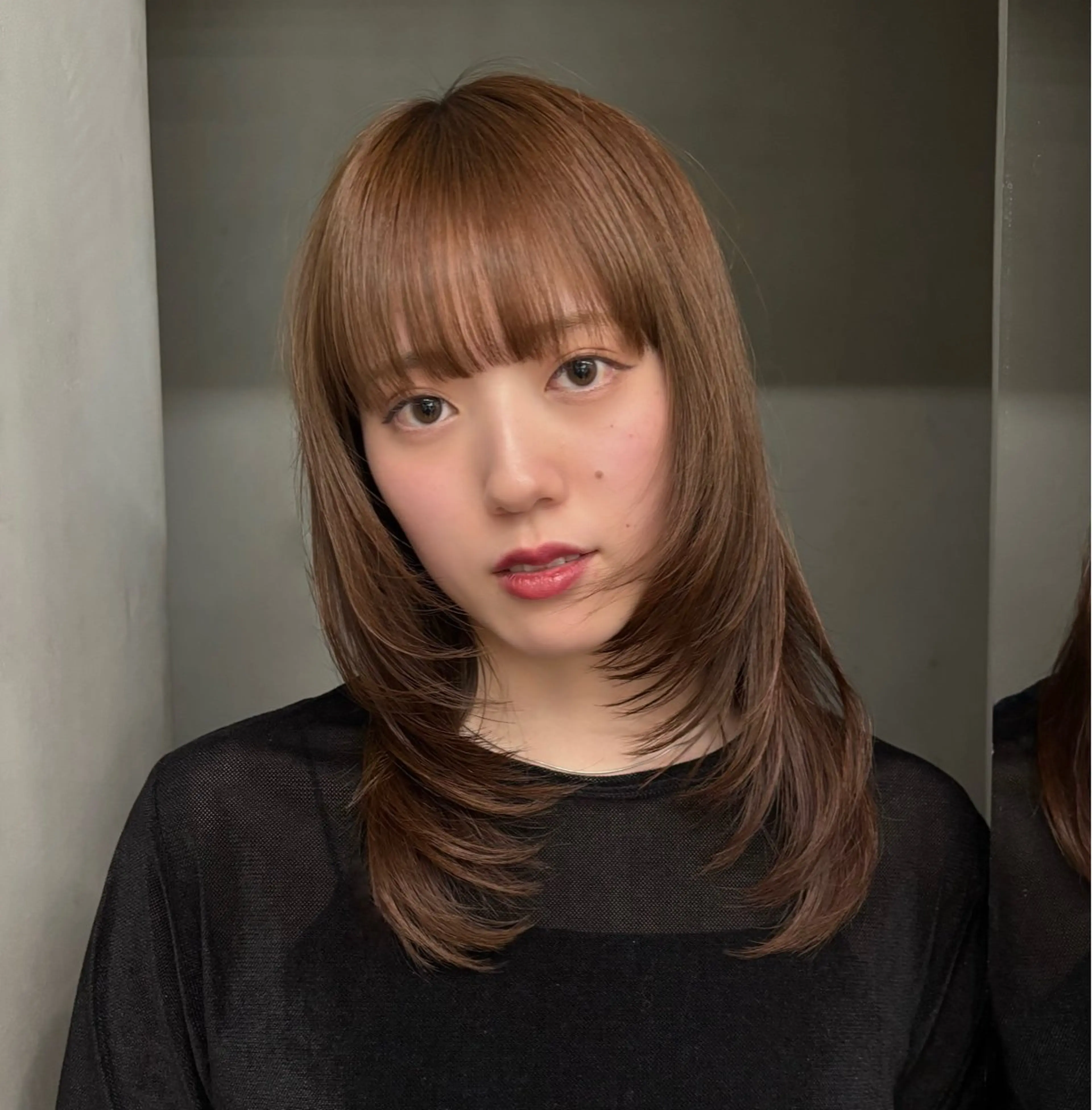 ミディアム ヘアカラー トリートメント ヘッドスパ 日吉／レイヤー／ 髪質改善／iatoのヘアスタイル