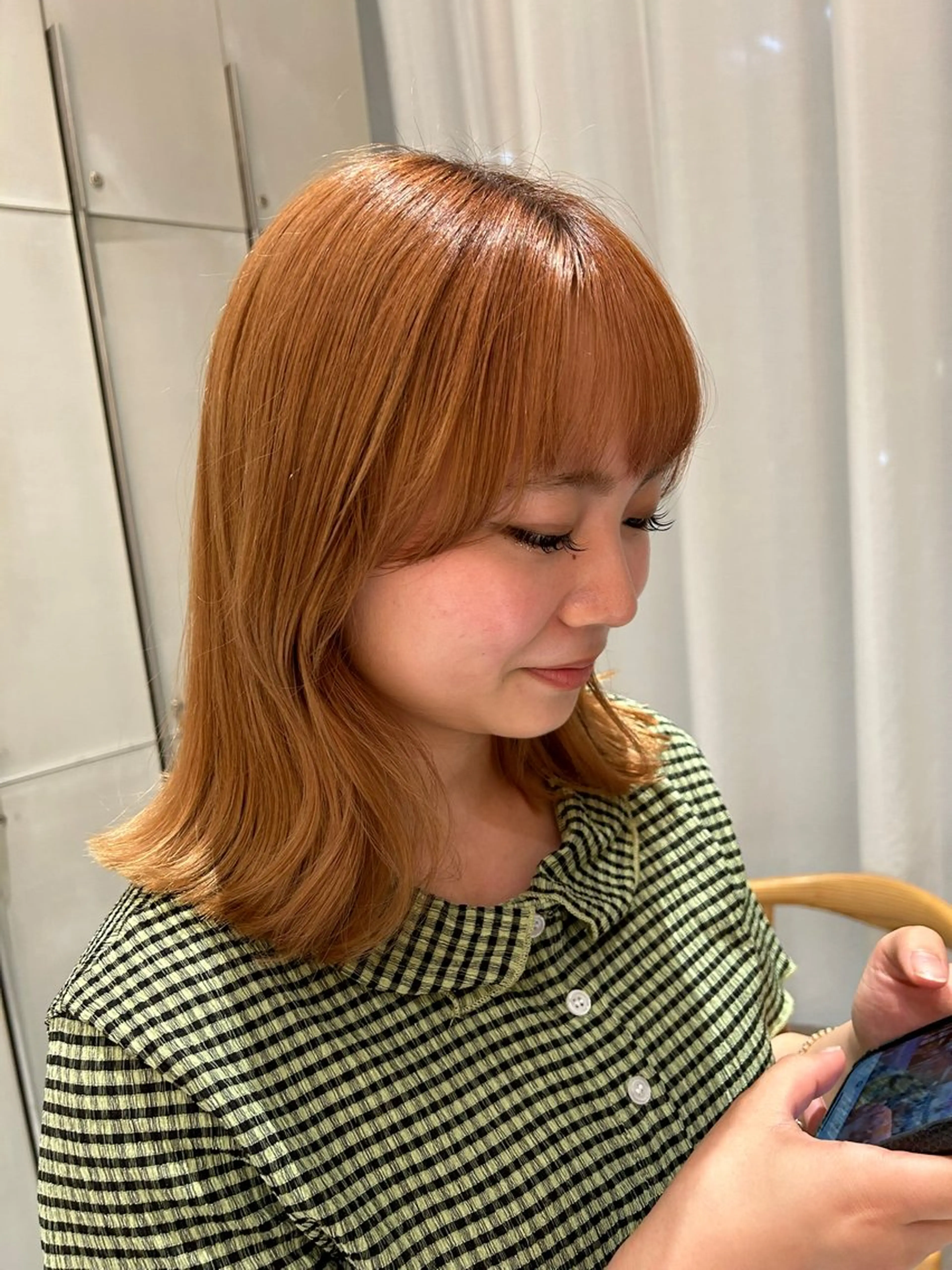 セミロング 風香🪼レイヤー /透明感カラーのヘアスタイル