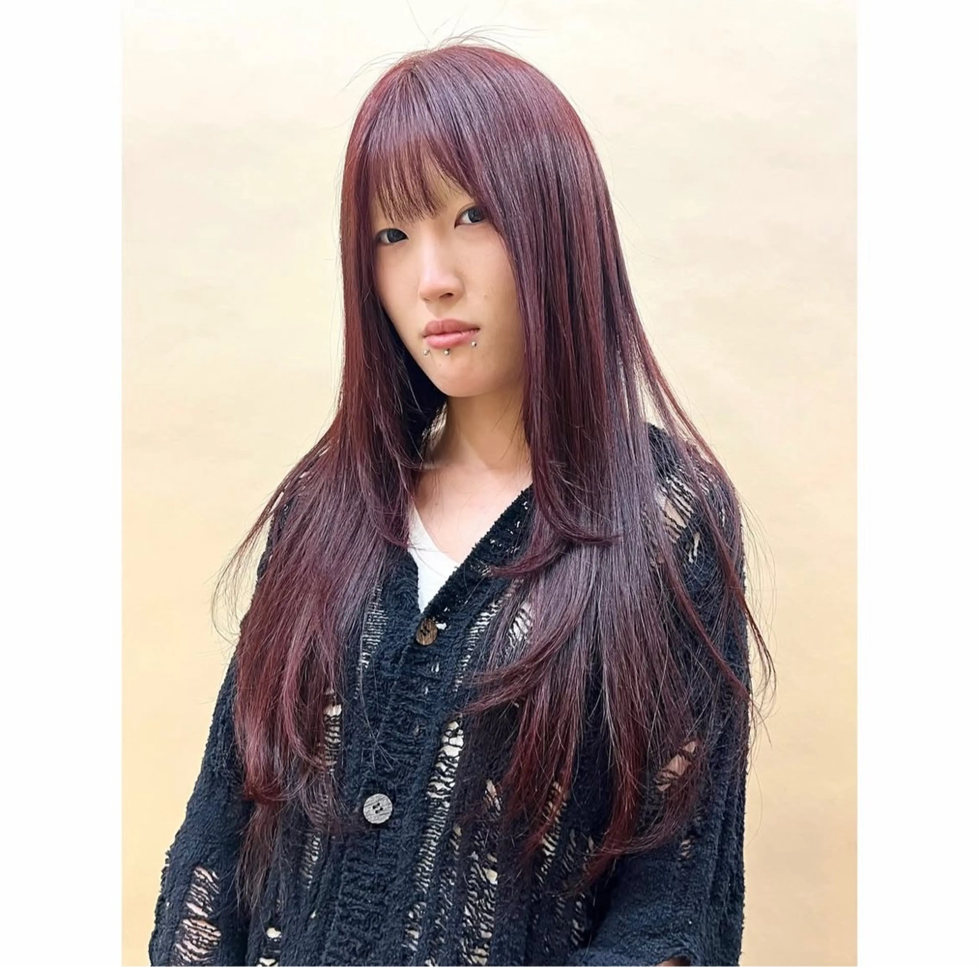 ロング カラー ヘアカラー トリートメント ヘアセット Kanna 神奈のヘアスタイル