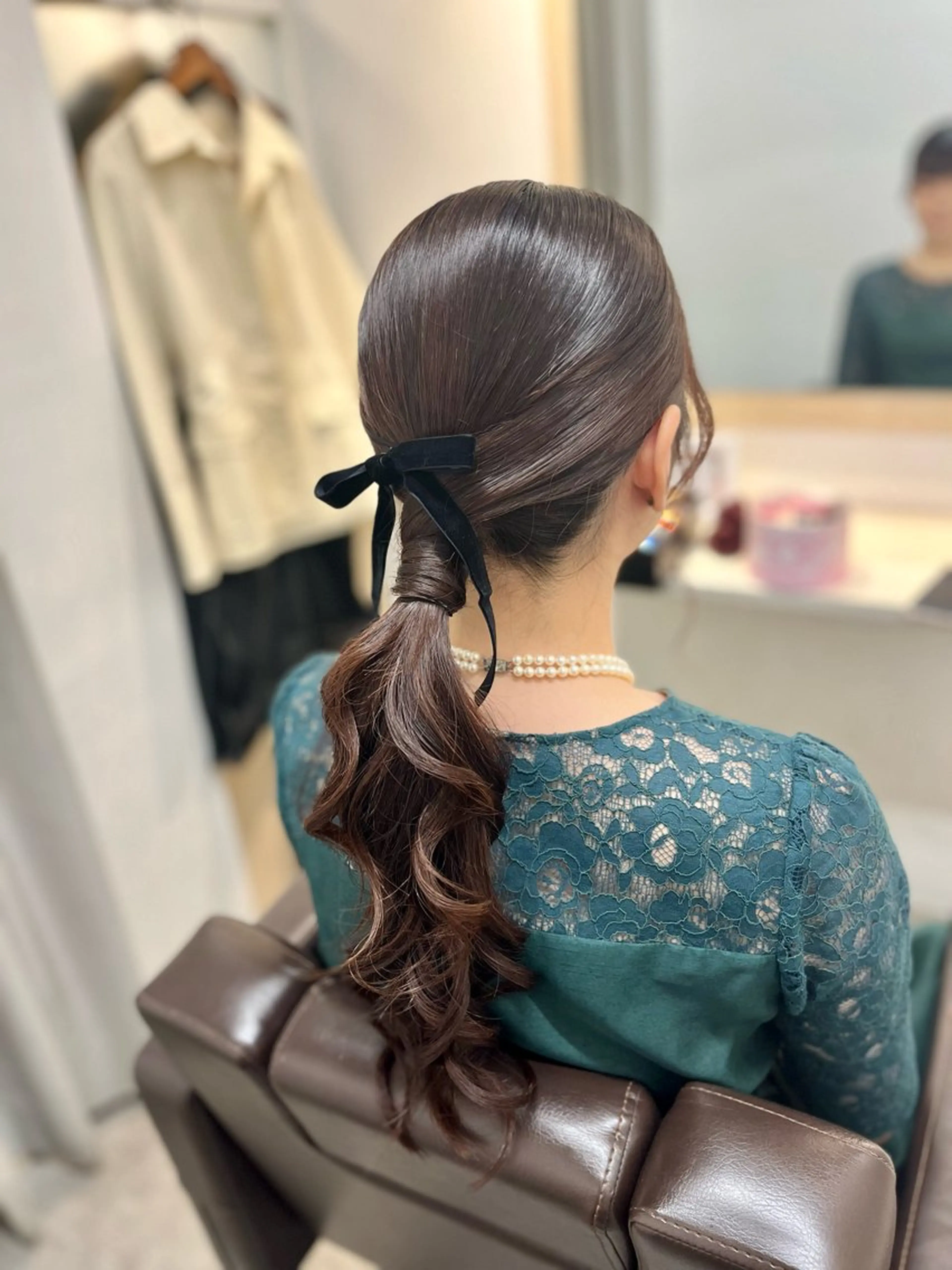 ヘアアレンジ ポニーテール ヘアセット 似合わせヘアメイク 💐オダギリチアキのヘアスタイル