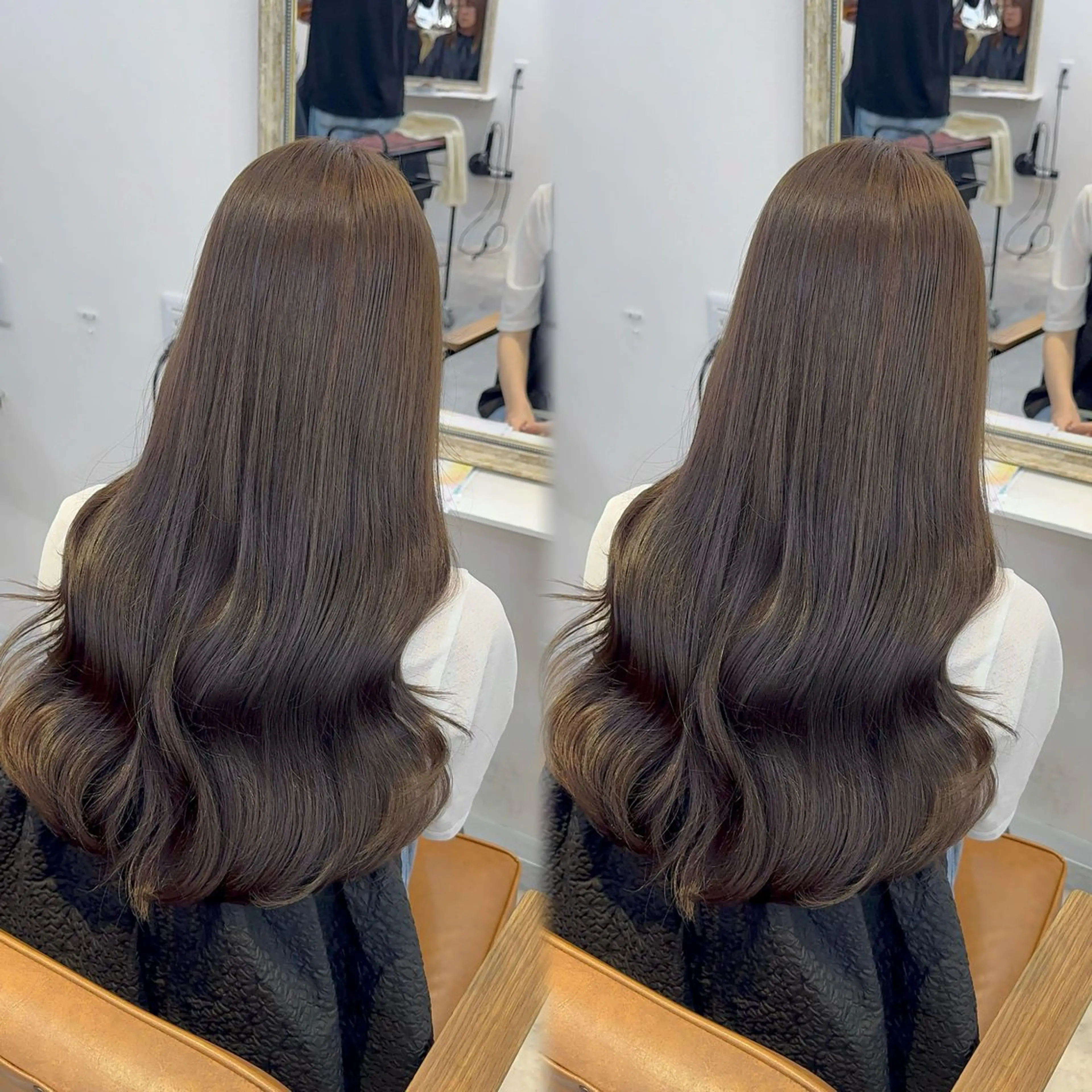 ロング カラー アッシュ アッシュブラウン ベージュカラー 黒髪 ブリーチ カット ヘアカラー トリートメント 赤み無し柔らかカラー 【梅田】madokaのヘアスタイル