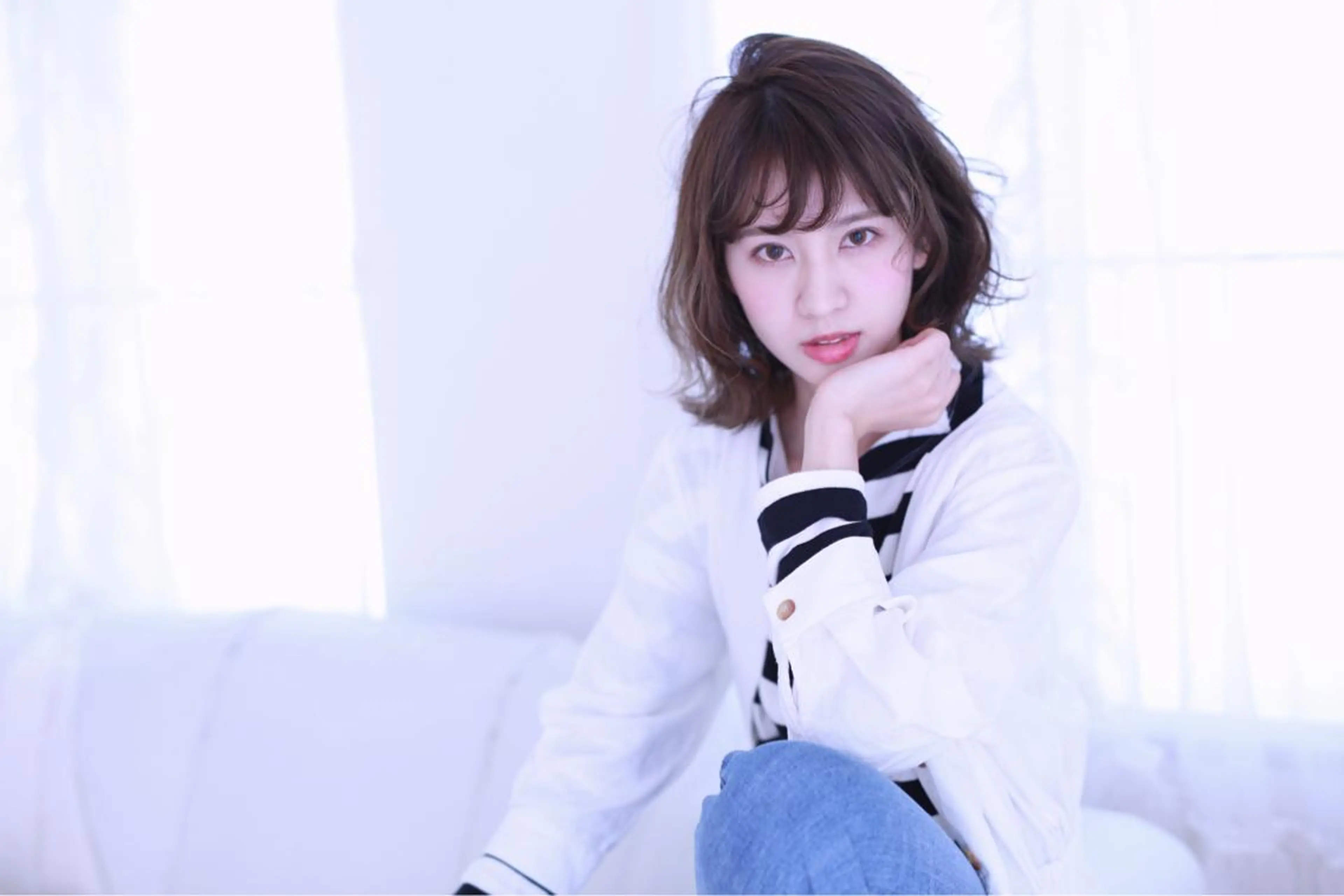 ミディアム カラー アッシュ ベージュカラー 透明感カラー イルミナカラー カット ヘアカラー トリートメント SALOWIN(サロウィン)広島並木通り所属・田村和範/似合わせ カラー/縮毛矯正のヘアスタイル