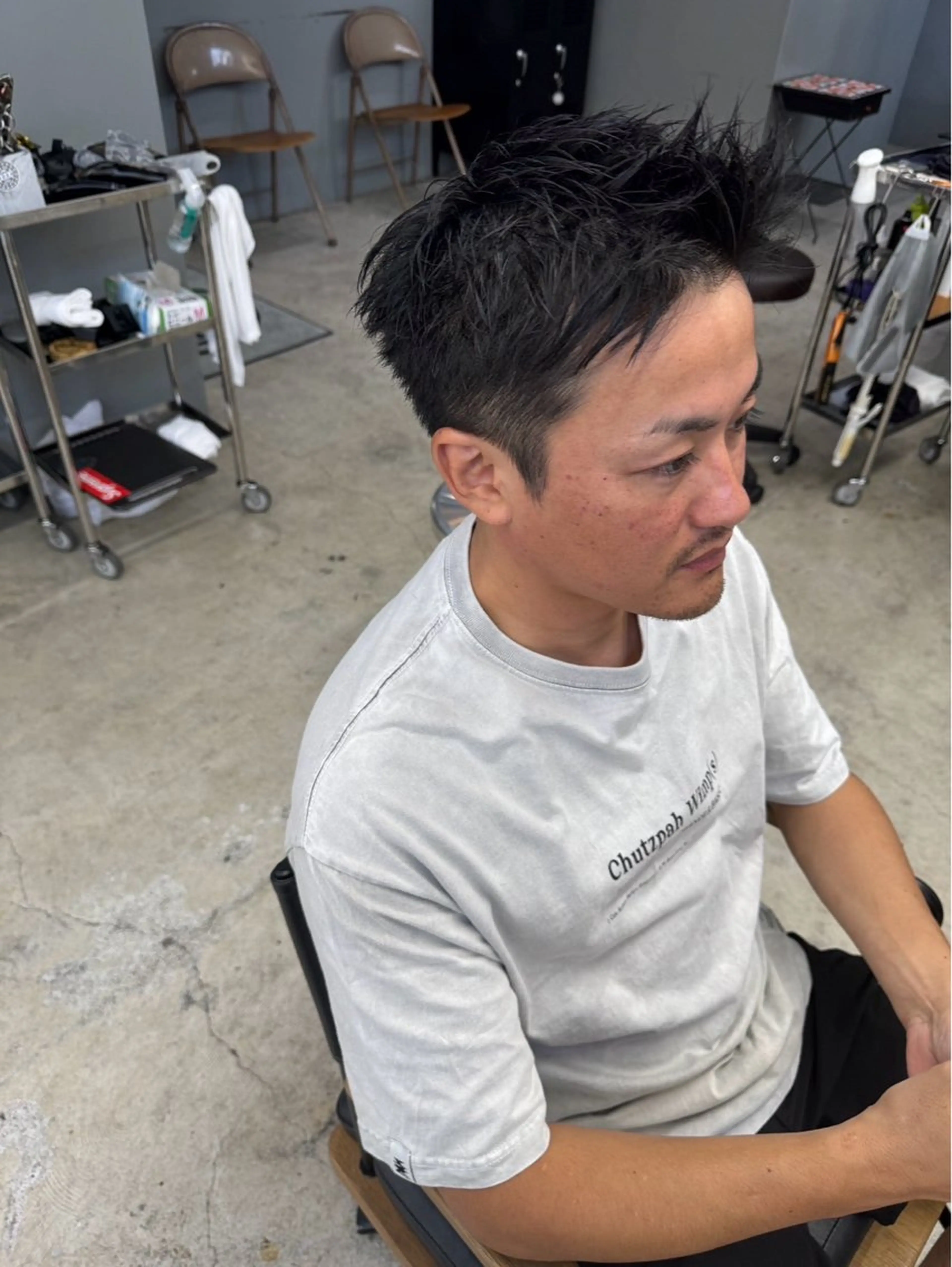 ショート パーマ メンズ カット パーマ メンズ専門サロン wokeのヘアスタイル