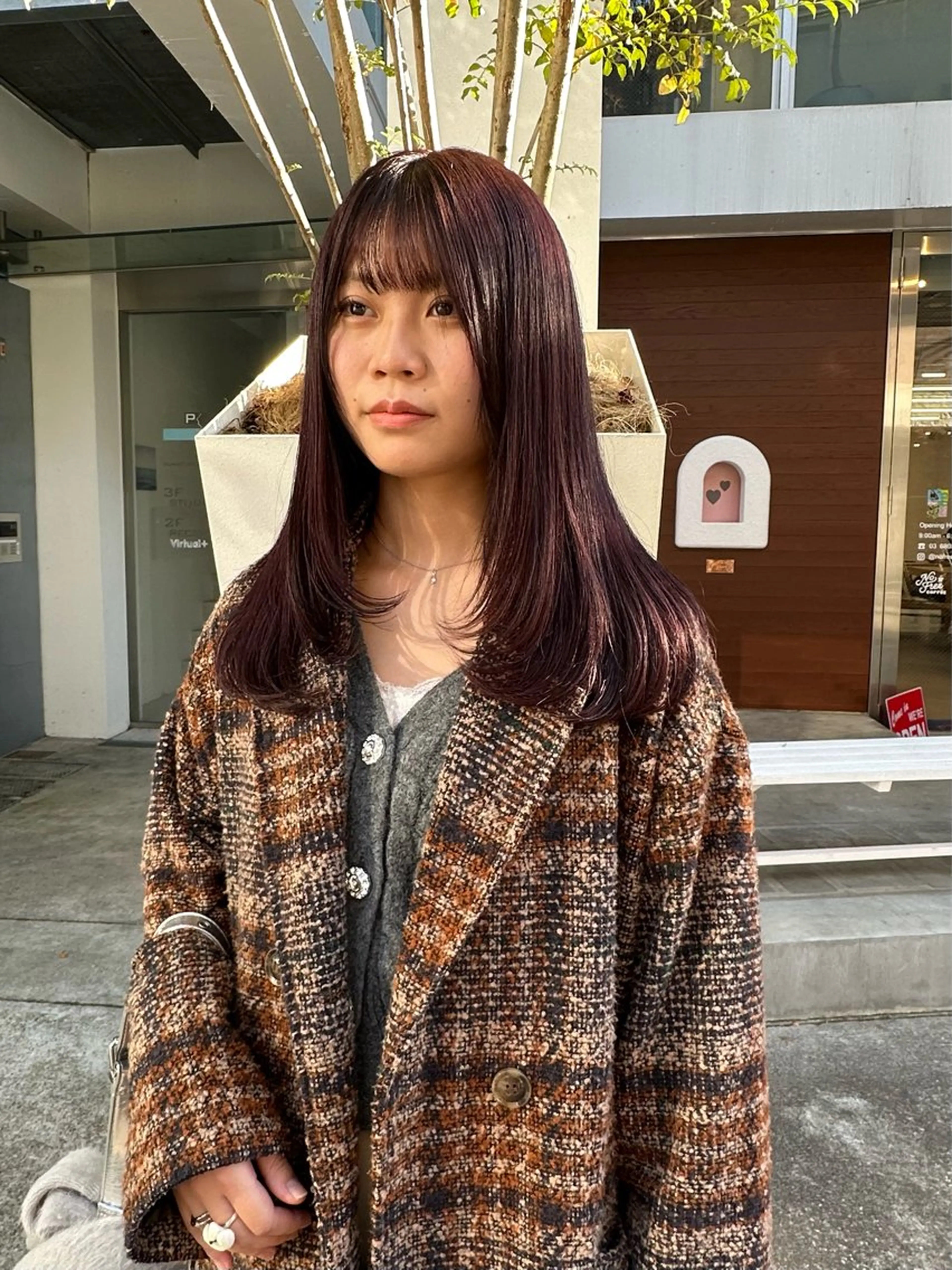 セミロング カラー カット ヘアカラー トリートメント ヘッドスパ REINA☁️透明感 カラー/ぷつっと♡のヘアスタイル