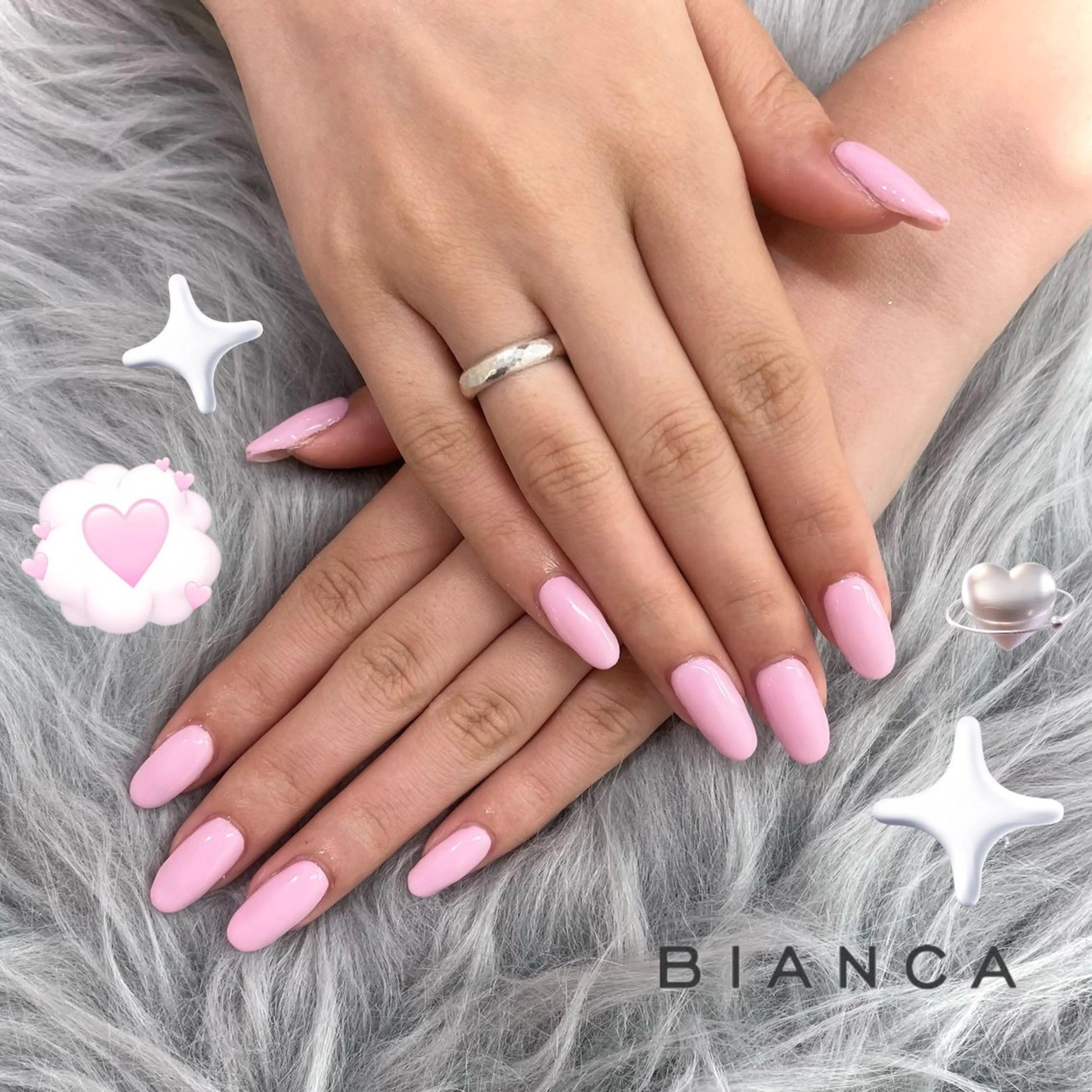 ネイル ハンドネイル Bianca 横関 野々香.｡.:*☆のネイルデザイン