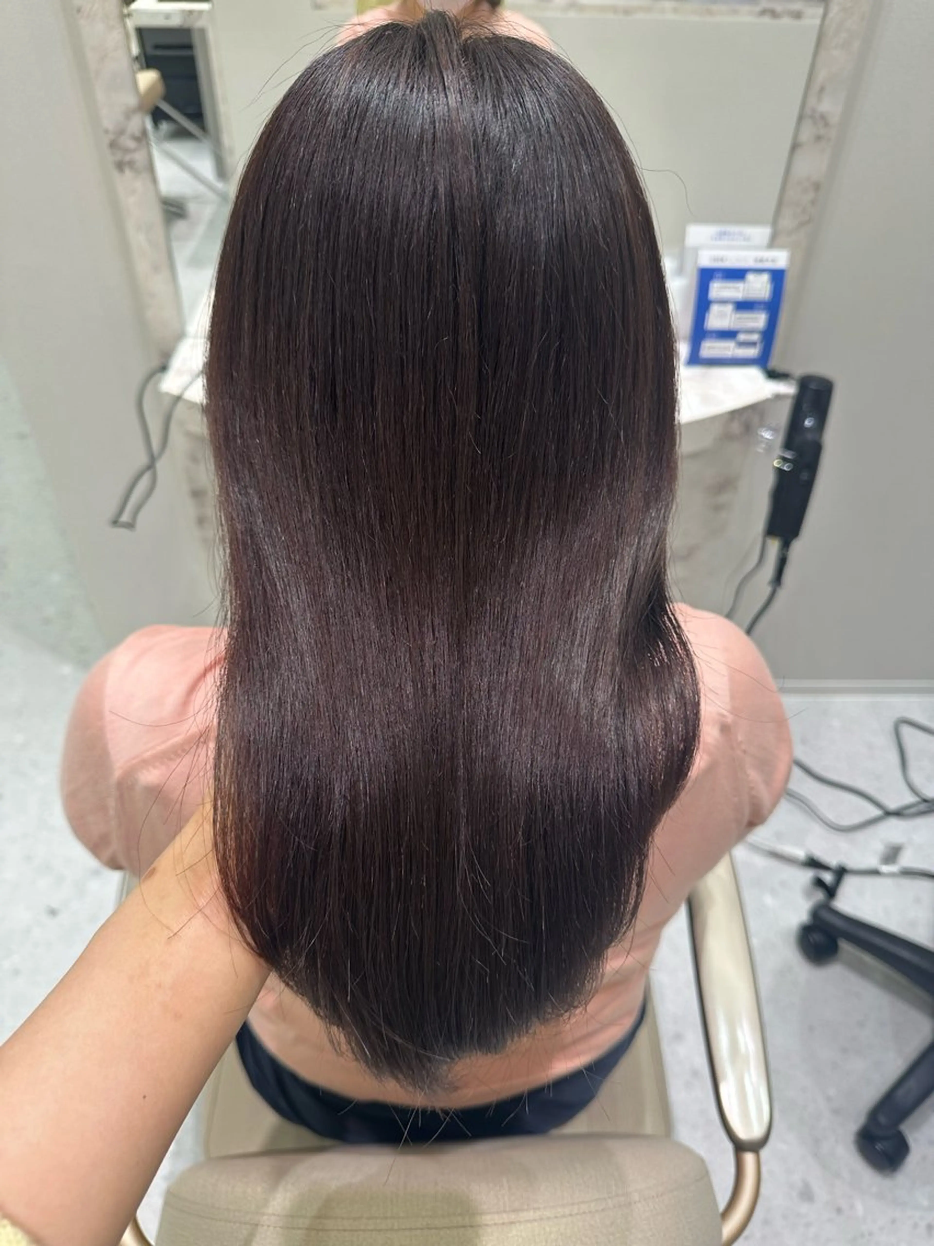 セミロング カラー カット ヘアカラー 縮毛矯正 トリートメント 韓国レイヤー✨ yasuko銀座のヘアスタイル