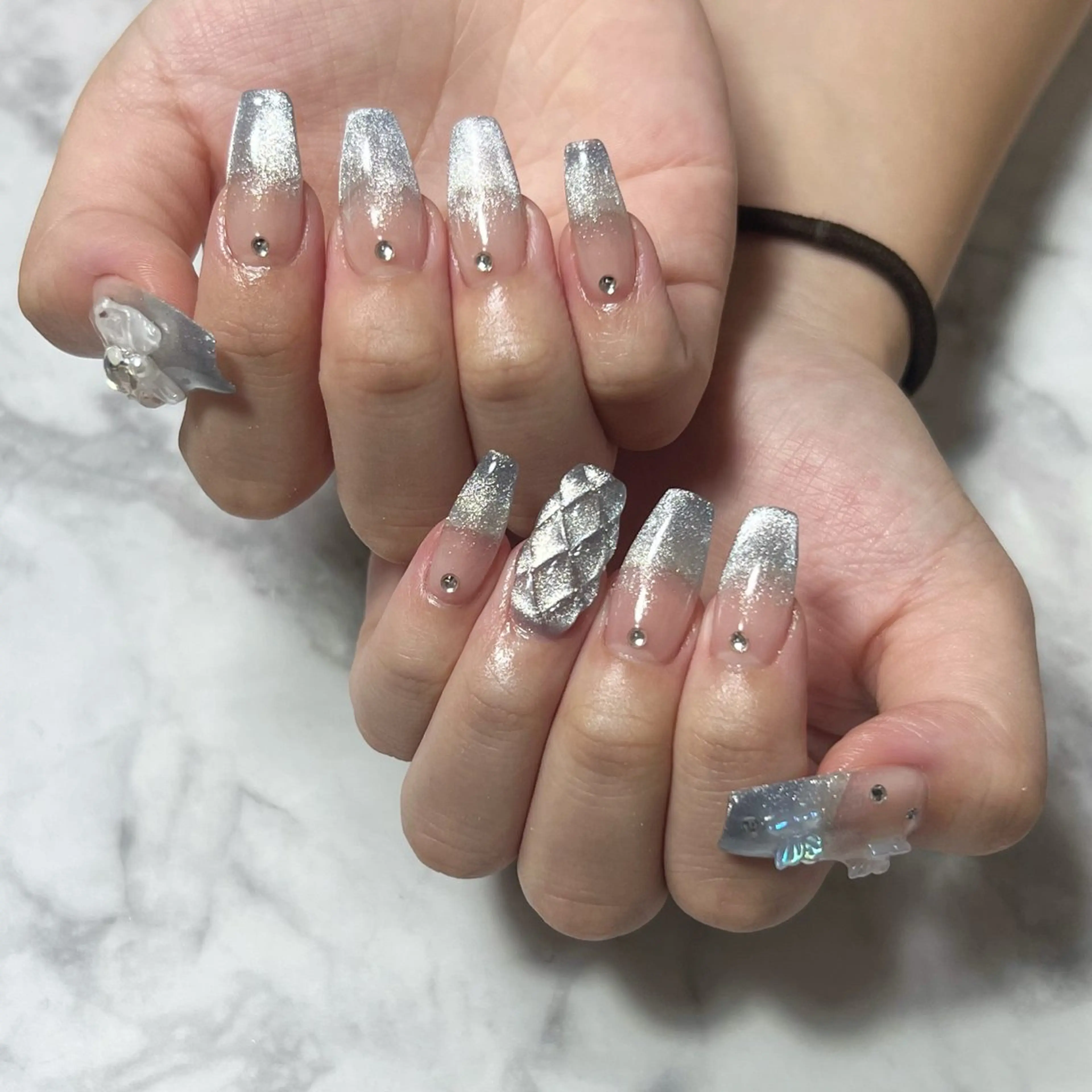ネイル グラデーション マグネットネイル ハンドネイル nail salon Bayのネイルデザイン