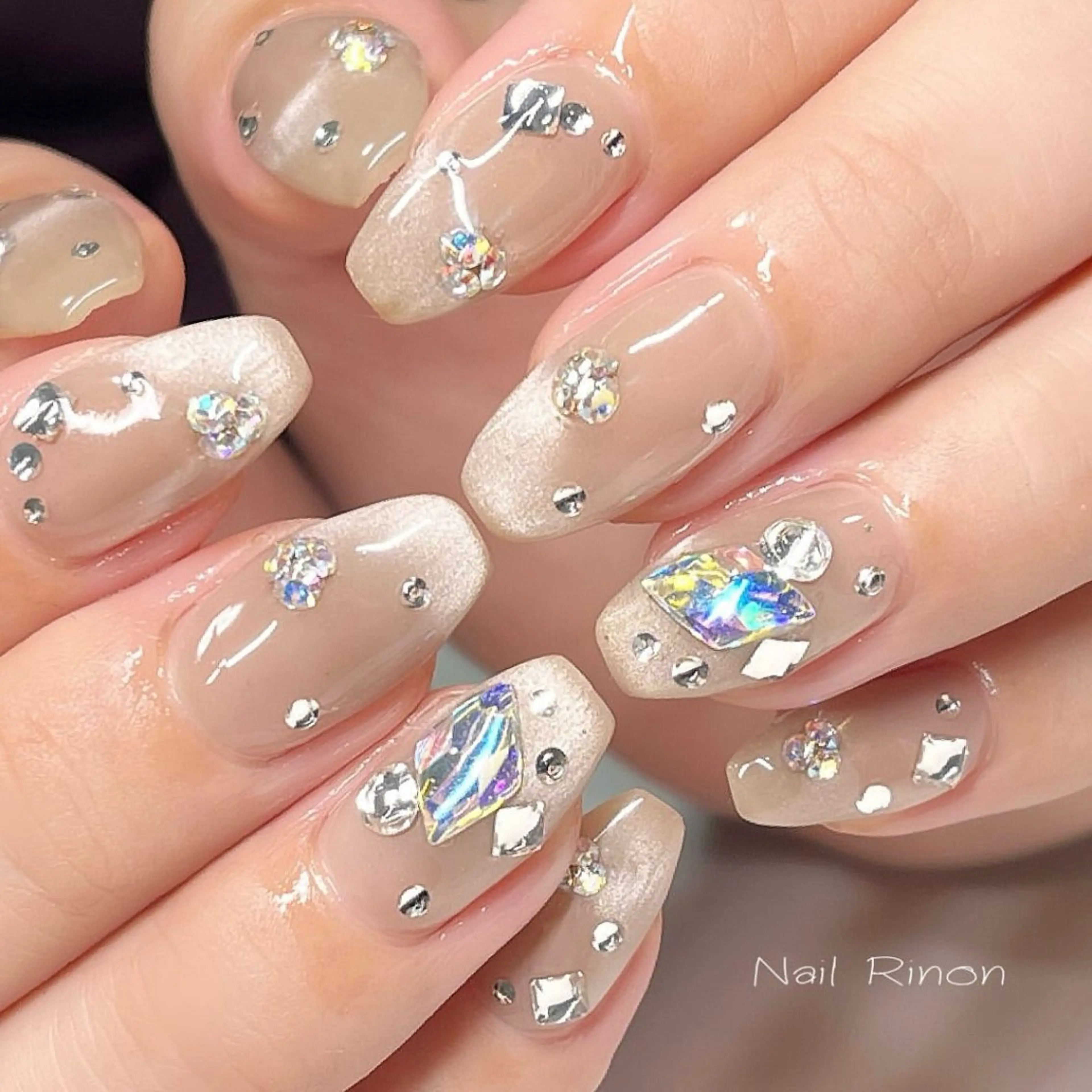 ネイル キラキラネイル ハンドネイル Nail Rinonのネイルデザイン