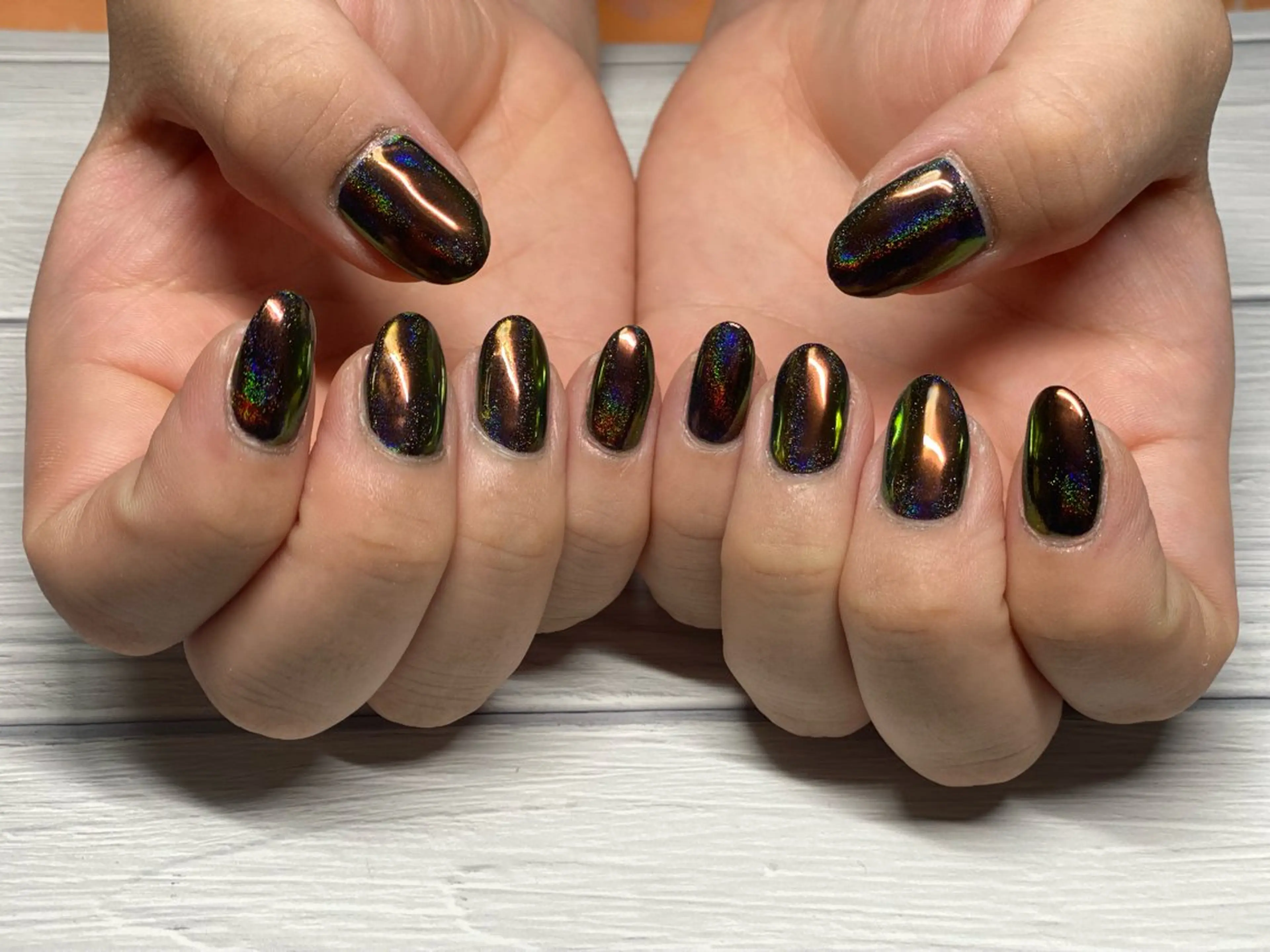 ネイル ミラーネイル ワンカラーネイル R.I所属・R.I みちのネイルデザイン