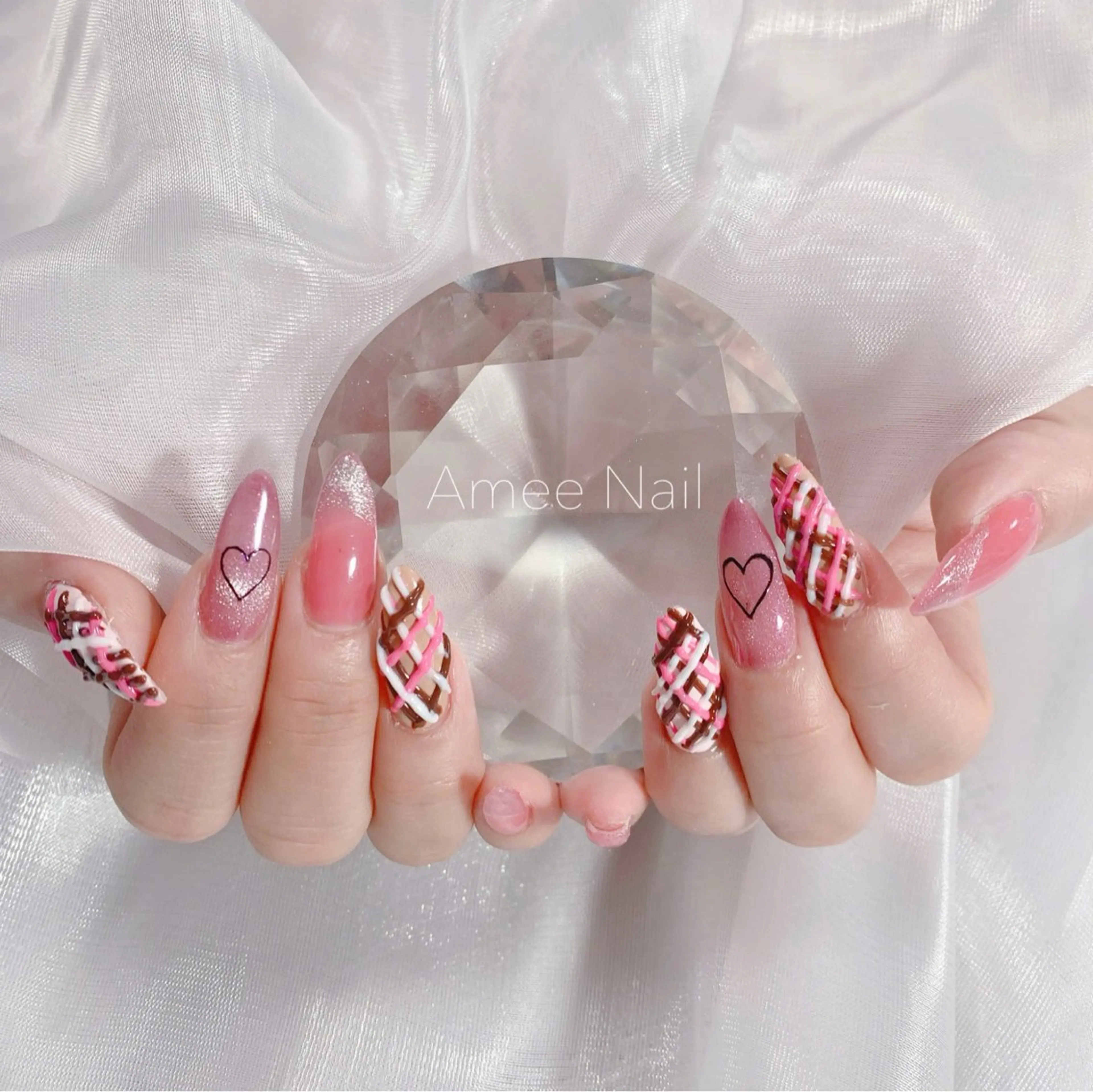 ネイル オーロラネイル クリアネイル フラッシュネイル ジェルネイル グラデーション ハンドネイル Amee Nailsalon所属・Amee Nailsalonのネイルデザイン
