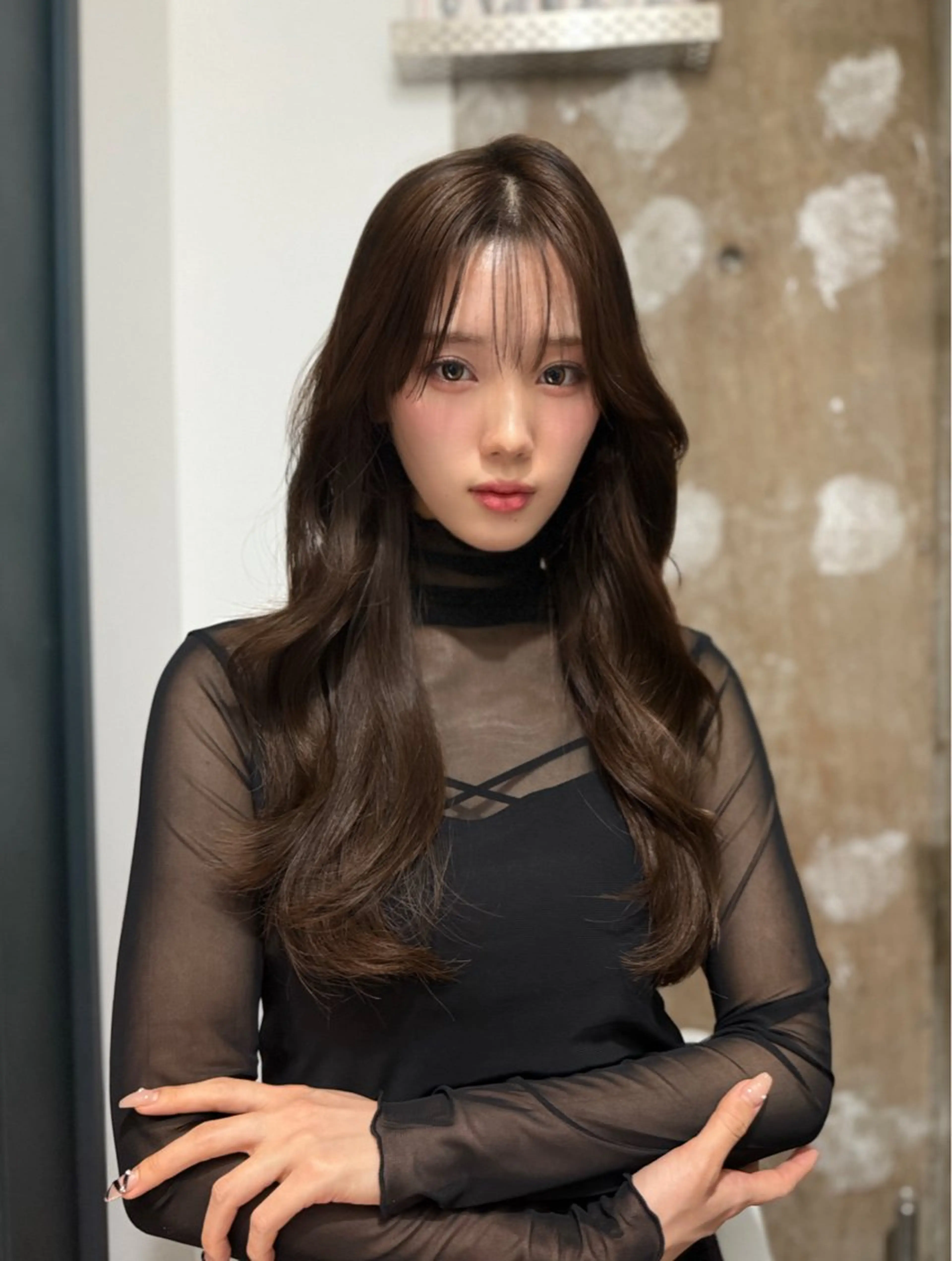 ロング カラー カット ヘアカラー トリートメント 顔まわり職人🇰🇷 韓国ヘア/KAITOのヘアスタイル