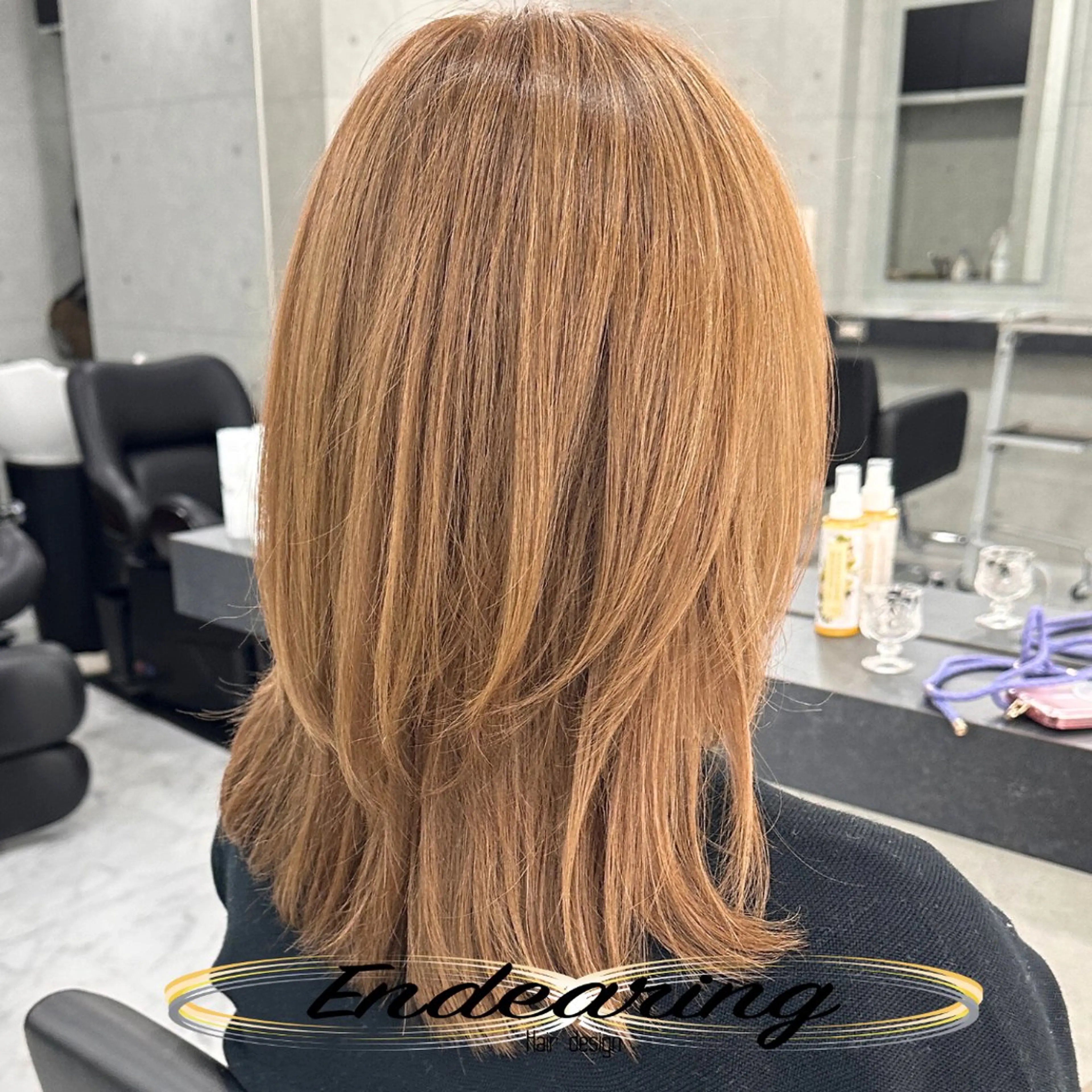 カラー ブリーチ 透明感カラー ブリーチなしカラー カット ヘアカラー Endearing 銀座/レイヤーカットのヘアスタイル