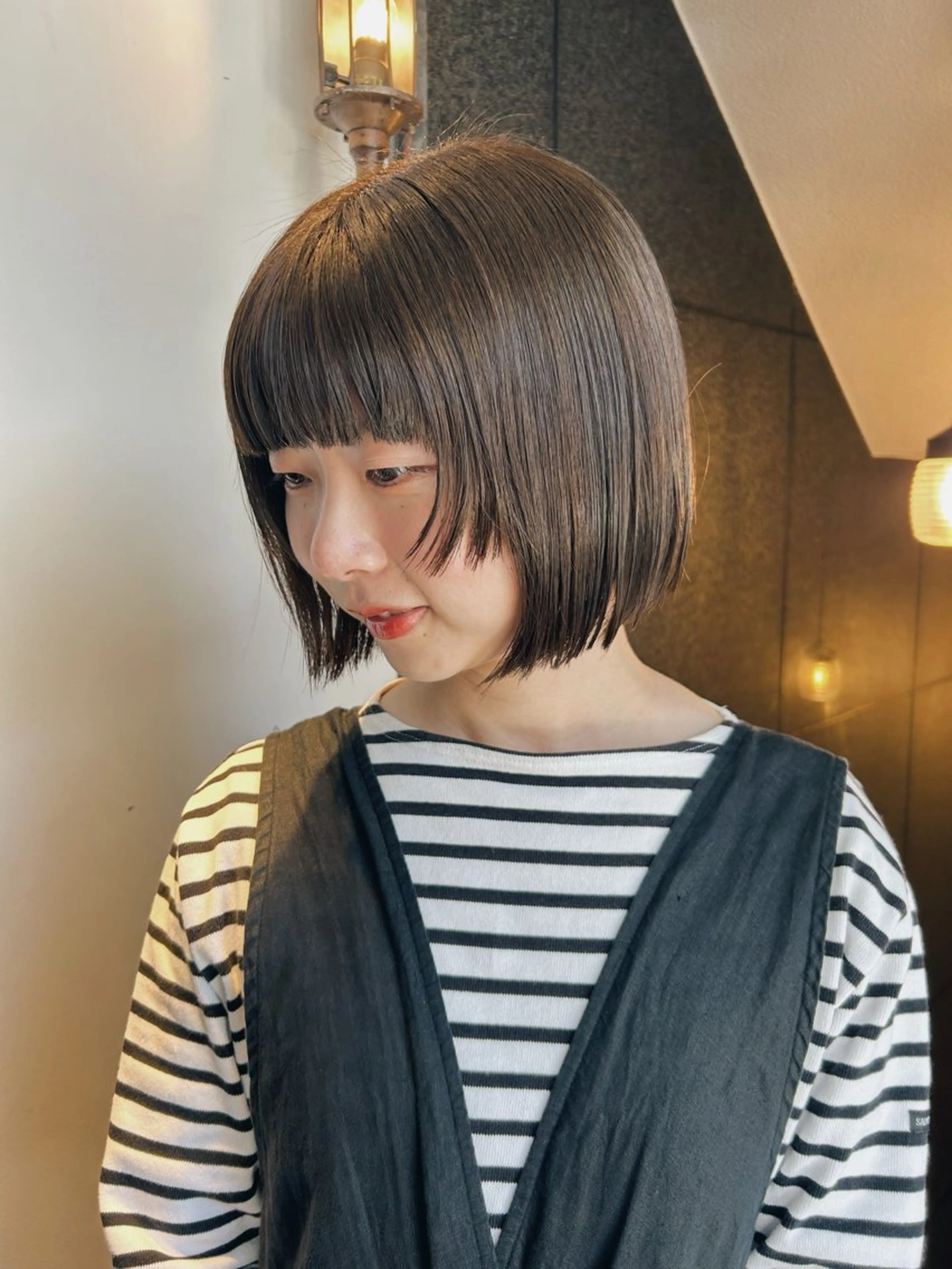 ミディアム カット ヘアカラー トリートメント 似合わせパーマ 🌼カンナのヘアスタイル