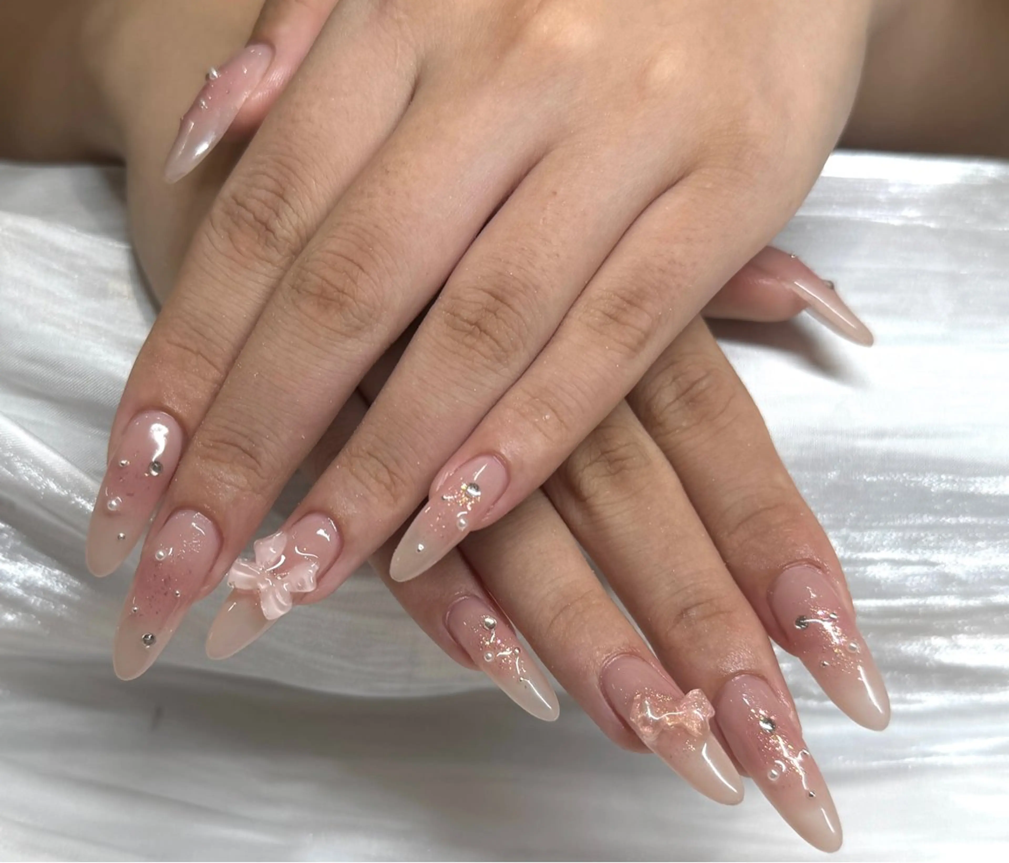 ネイル フットネイル フレンチネイル ジェルネイル ガラスフレンチ 韓国ネイル ハンドネイル ハンドケア The Nail & Eye Lashのその他イメージ
