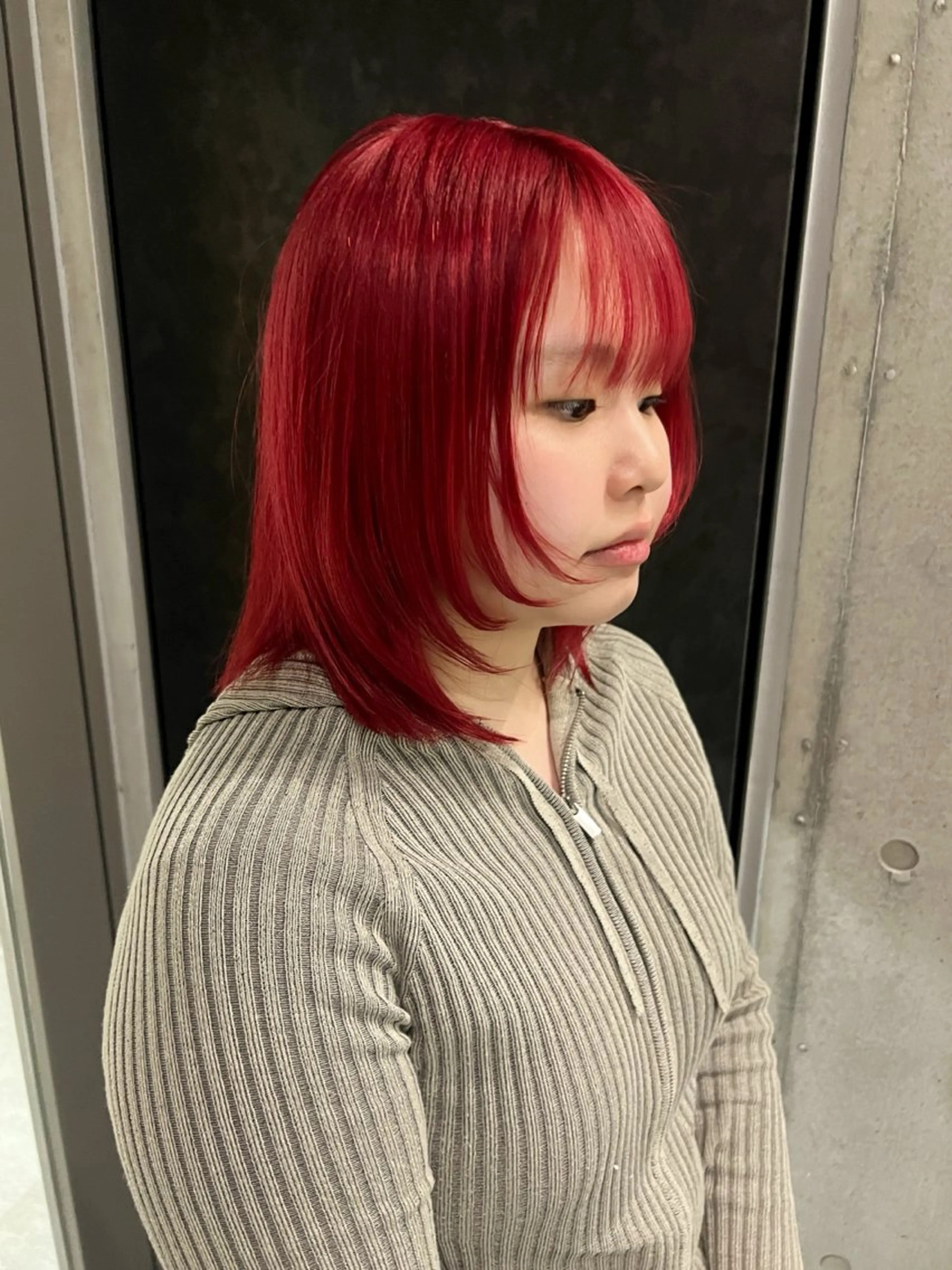 ミディアム カラー カット ヘアカラー トリートメント 暖色magico/ レイヤーゆいかずきのヘアスタイル