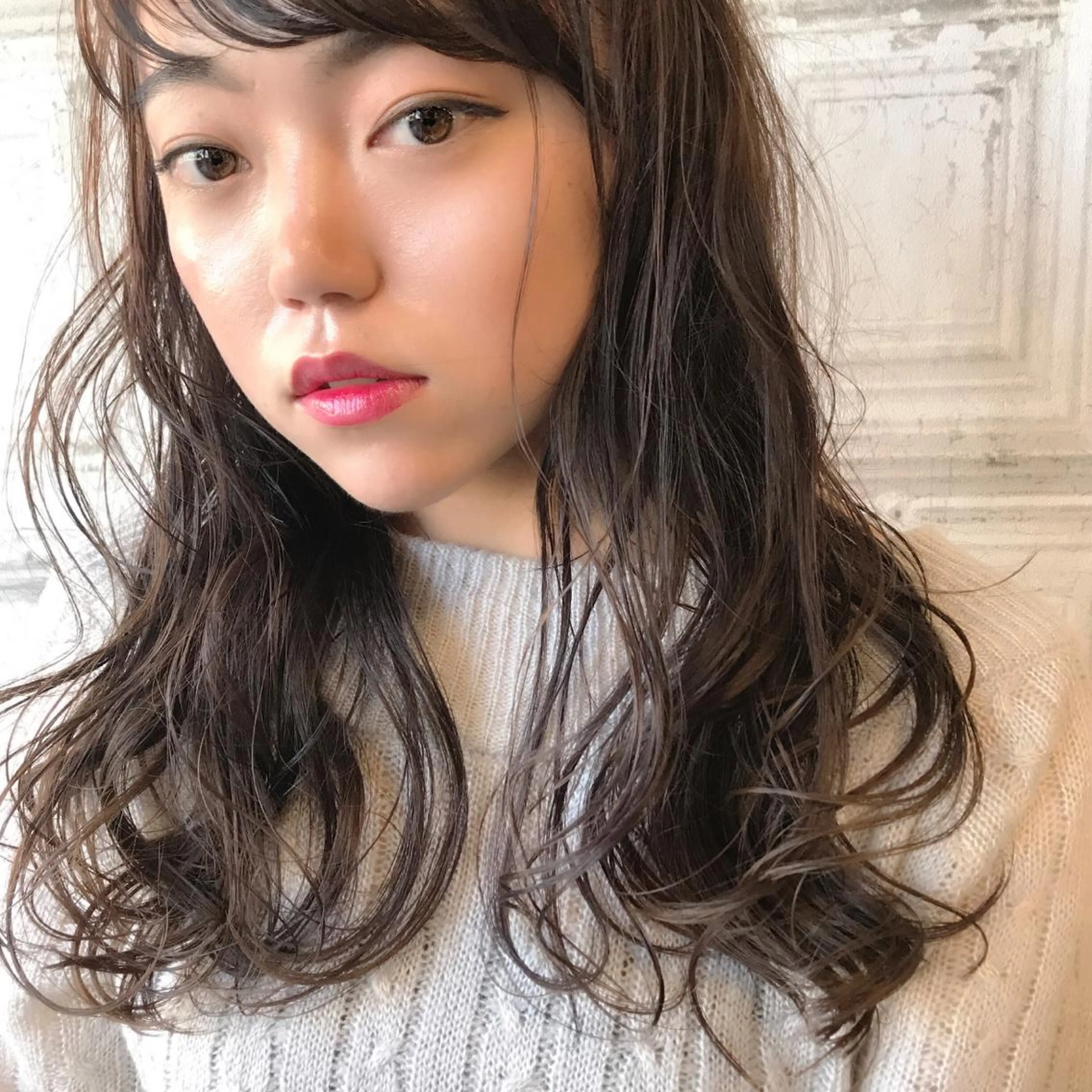 セミロング カラー 透明感カラー グレージュ ラベンダーカラー ラベンダーグレージュ ラベンダーグレー 日比 貴大/ minim hairのヘアスタイル