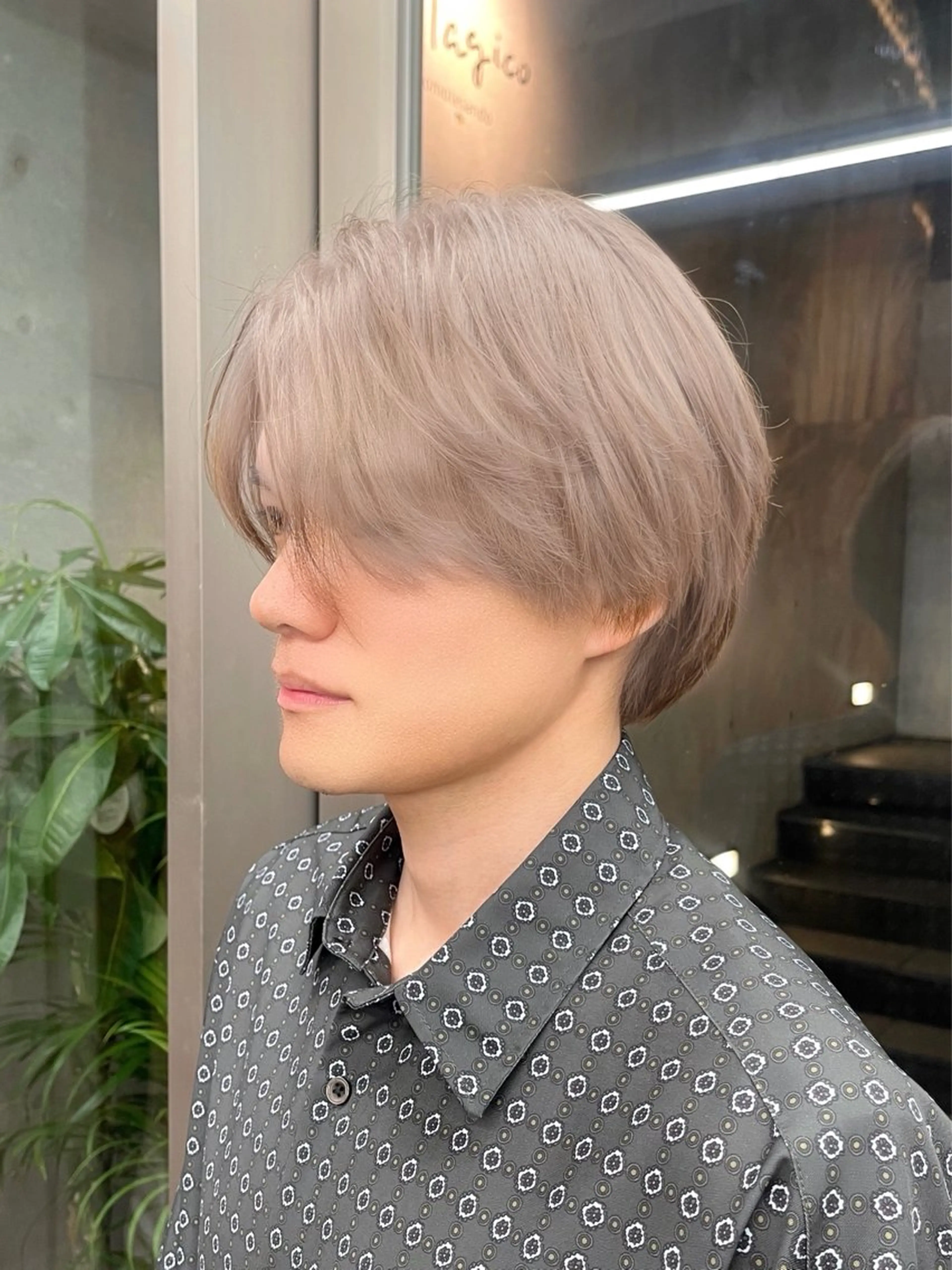 ショート カット ヘアカラー ハイトーン×デザイン 似合わせ/Yoheiのヘアスタイル