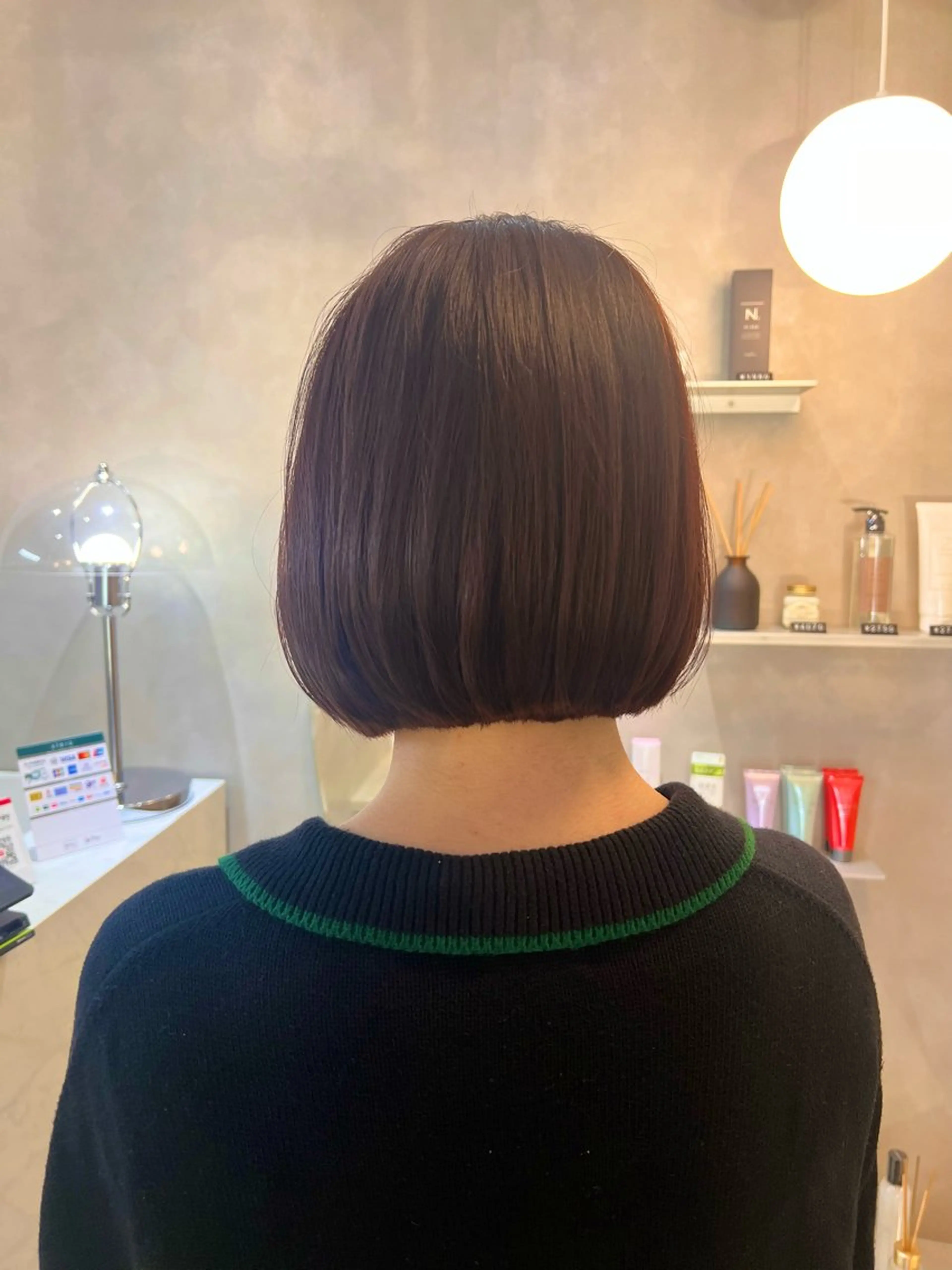 ミディアム ボブ カット ヘアカラー トリートメント 💎透明感カラー/ 韓国ヘア💎KANAのヘアスタイル