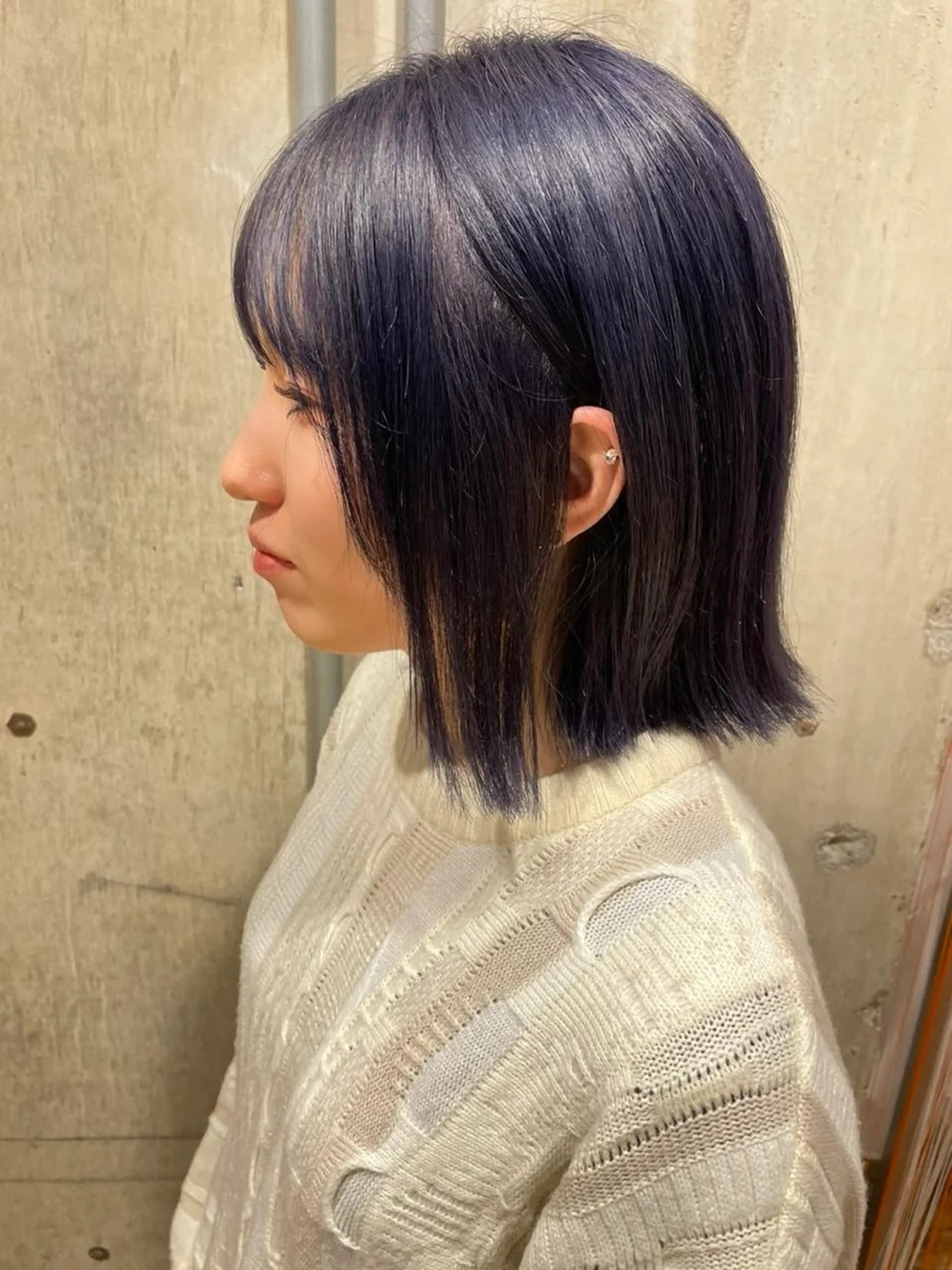 ショート カラー ネイビーカラー ワタナベ アオイのヘアスタイル