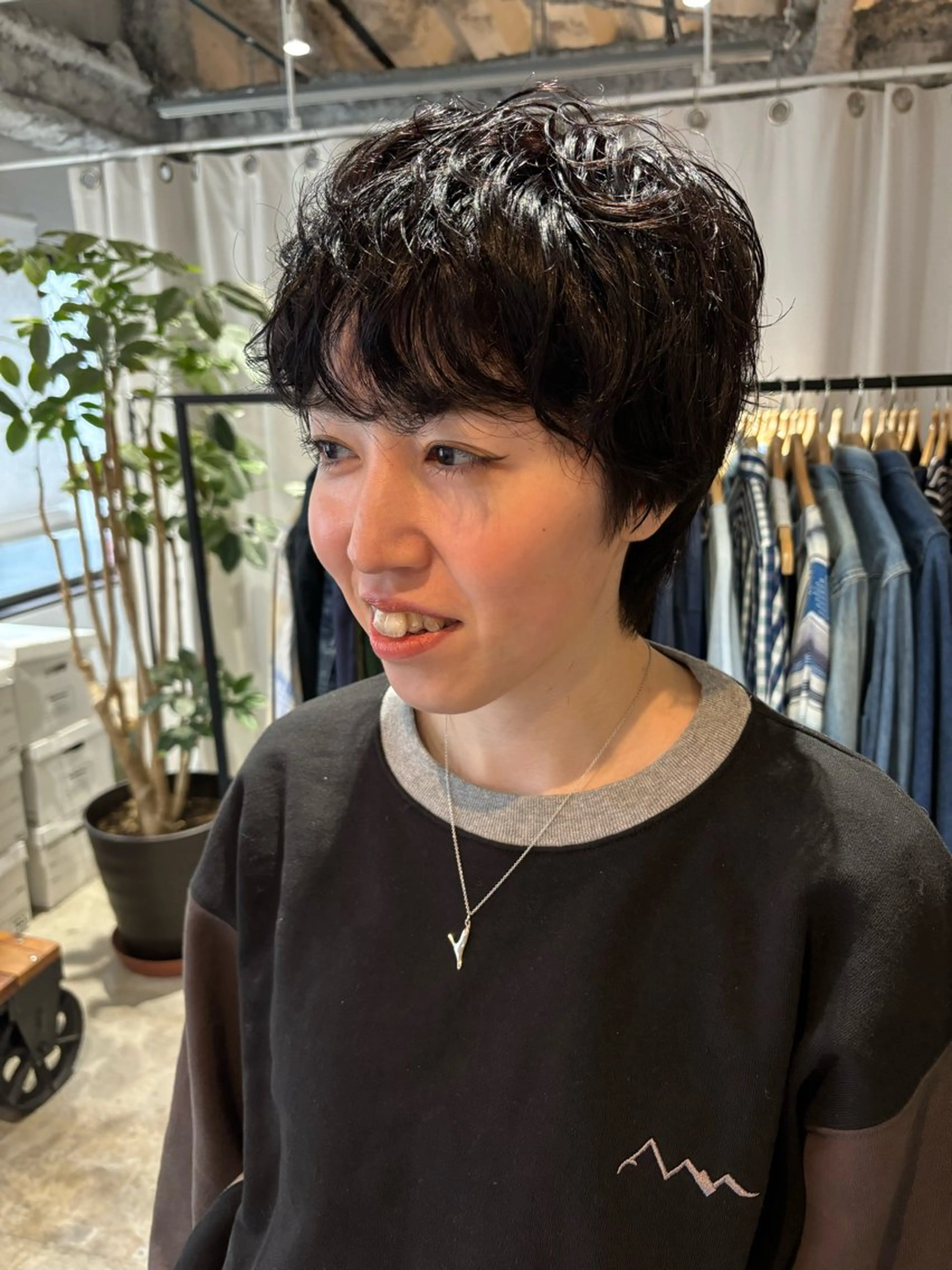 ショート カラー パーマ カット パーマ トリートメント Hayashi Shioriのヘアスタイル