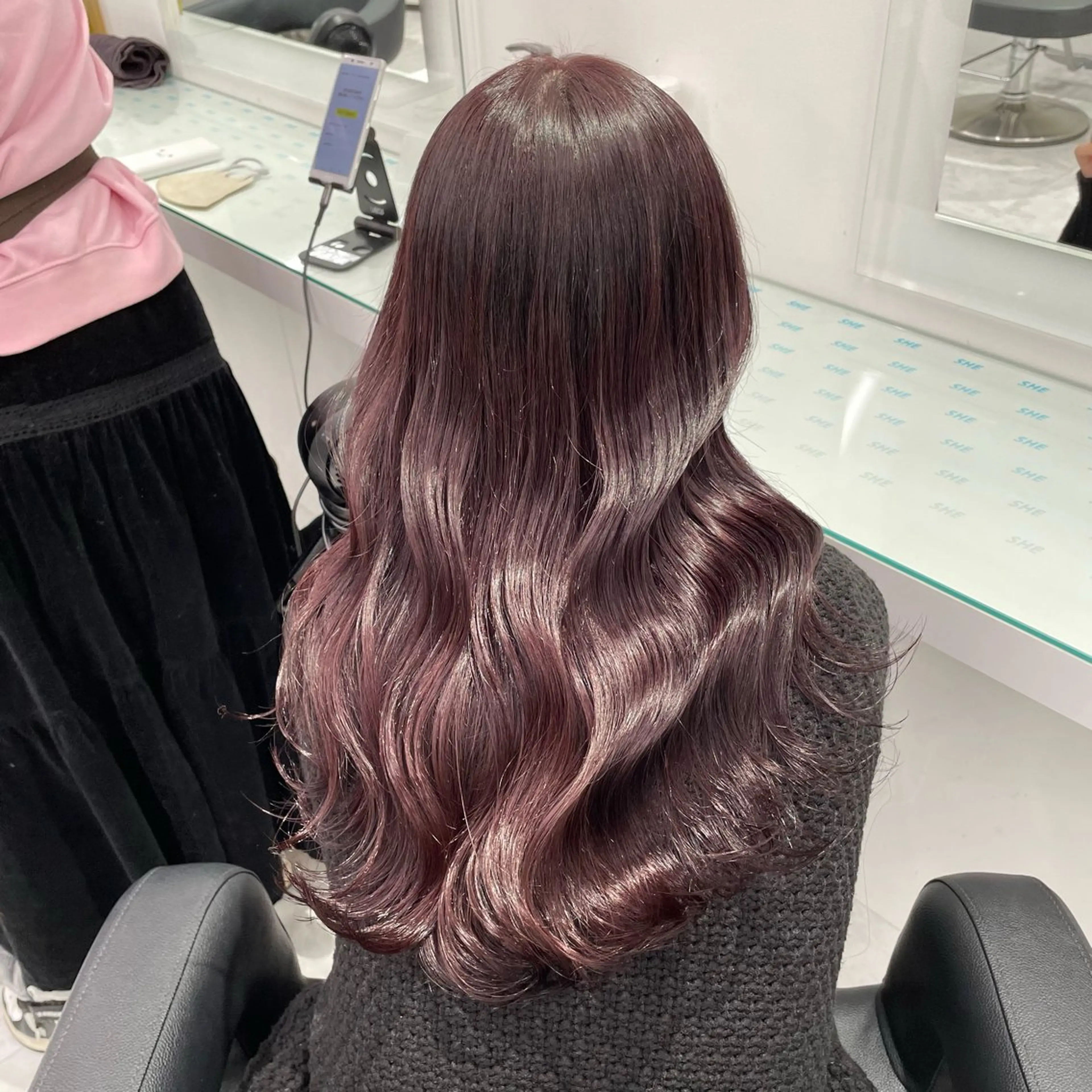 ロング カラー ダブルカラー 髪質改善 トリートメント 🥀ワンホン風暖色 カラーRISA🥀のヘアスタイル