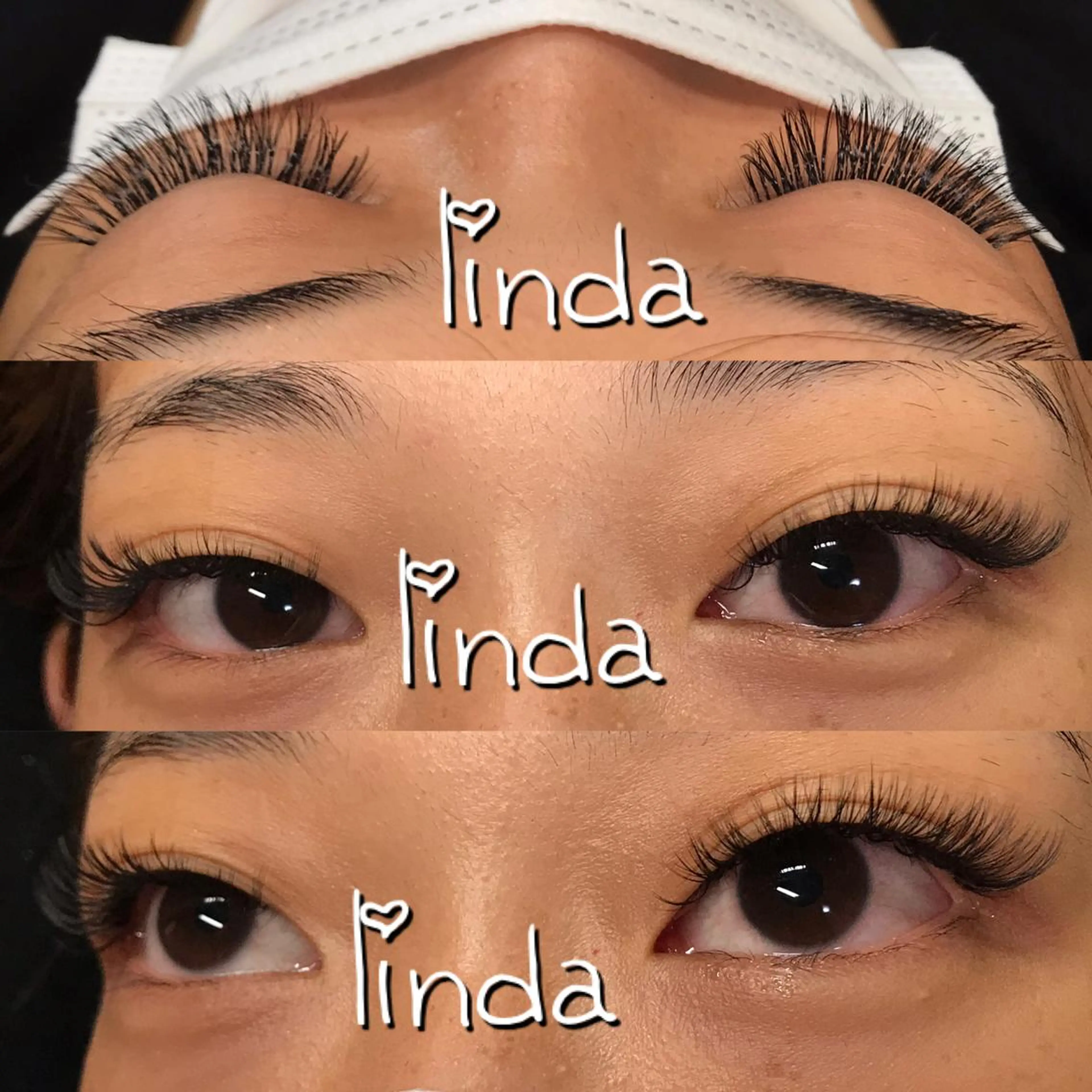 マツエク・マツパ 付け放題 ナチュラル ボリュームラッシュ linda lashesのマツエク・マツパデザイン