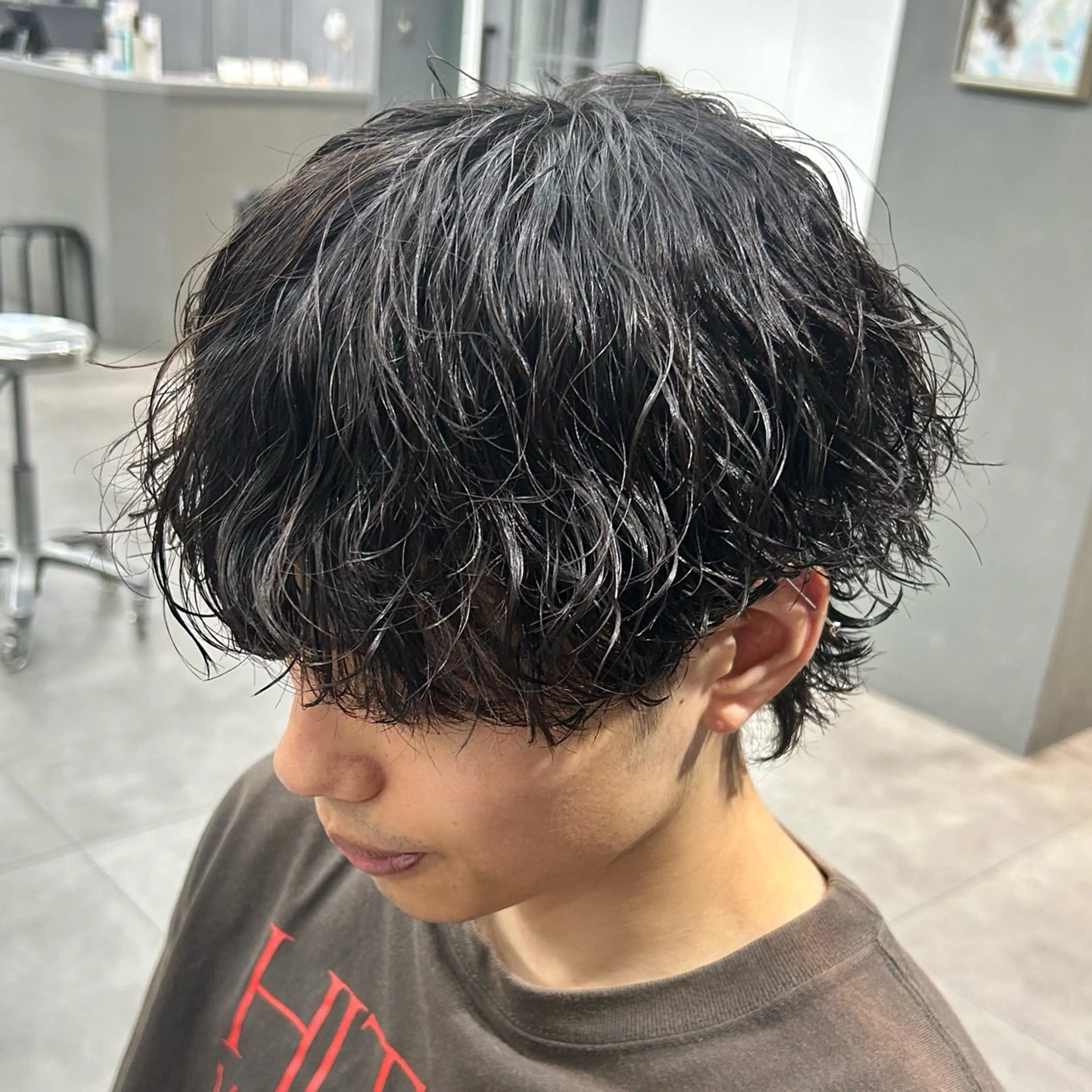 パーマ メンズ カット パーマ 韓国ヘア🇰🇷 メンズパーマ/つかさのヘアスタイル