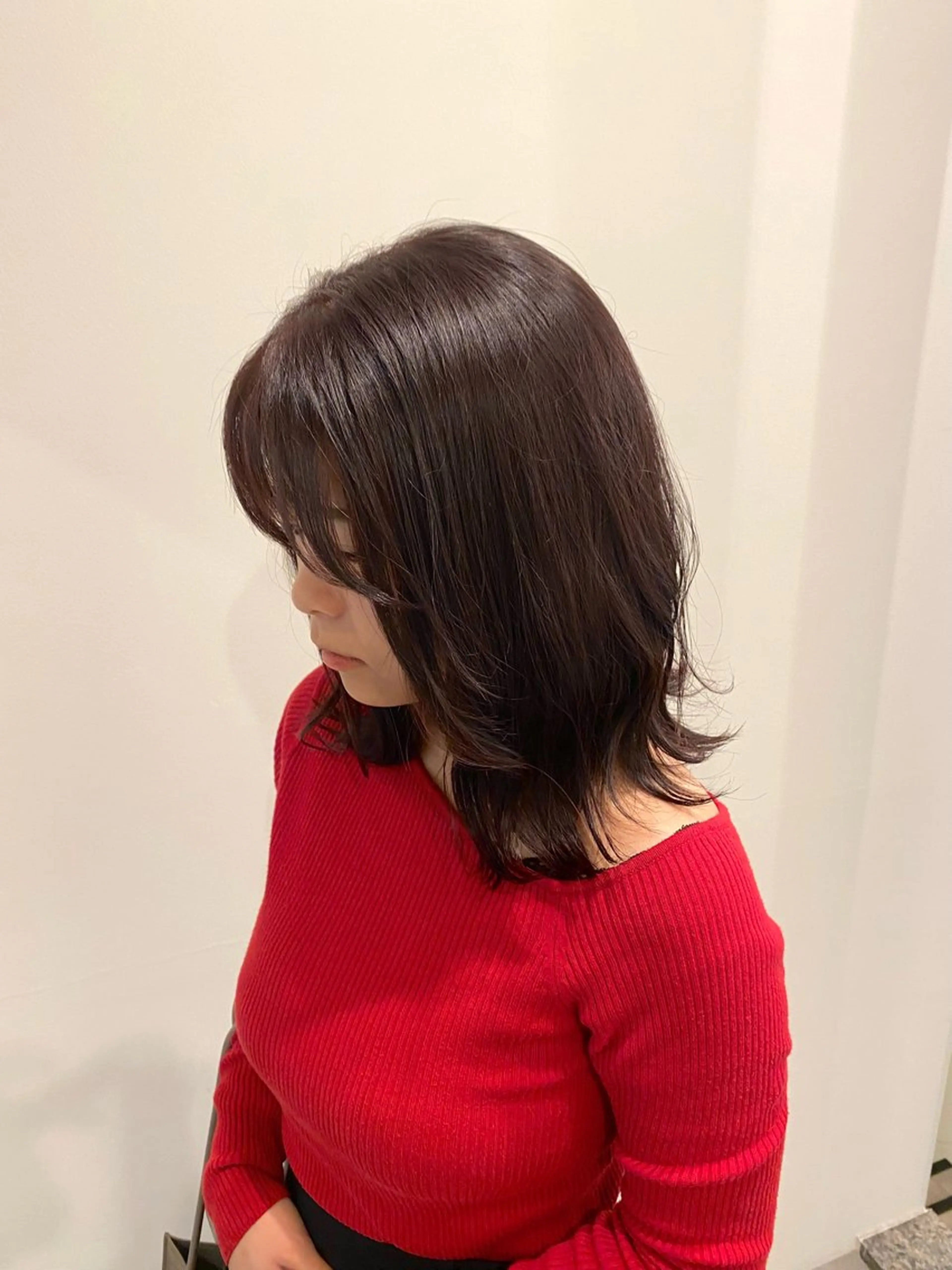 ミディアム カラー カット ヘアカラー トリートメント 🍑 モモカ🍑のヘアスタイル