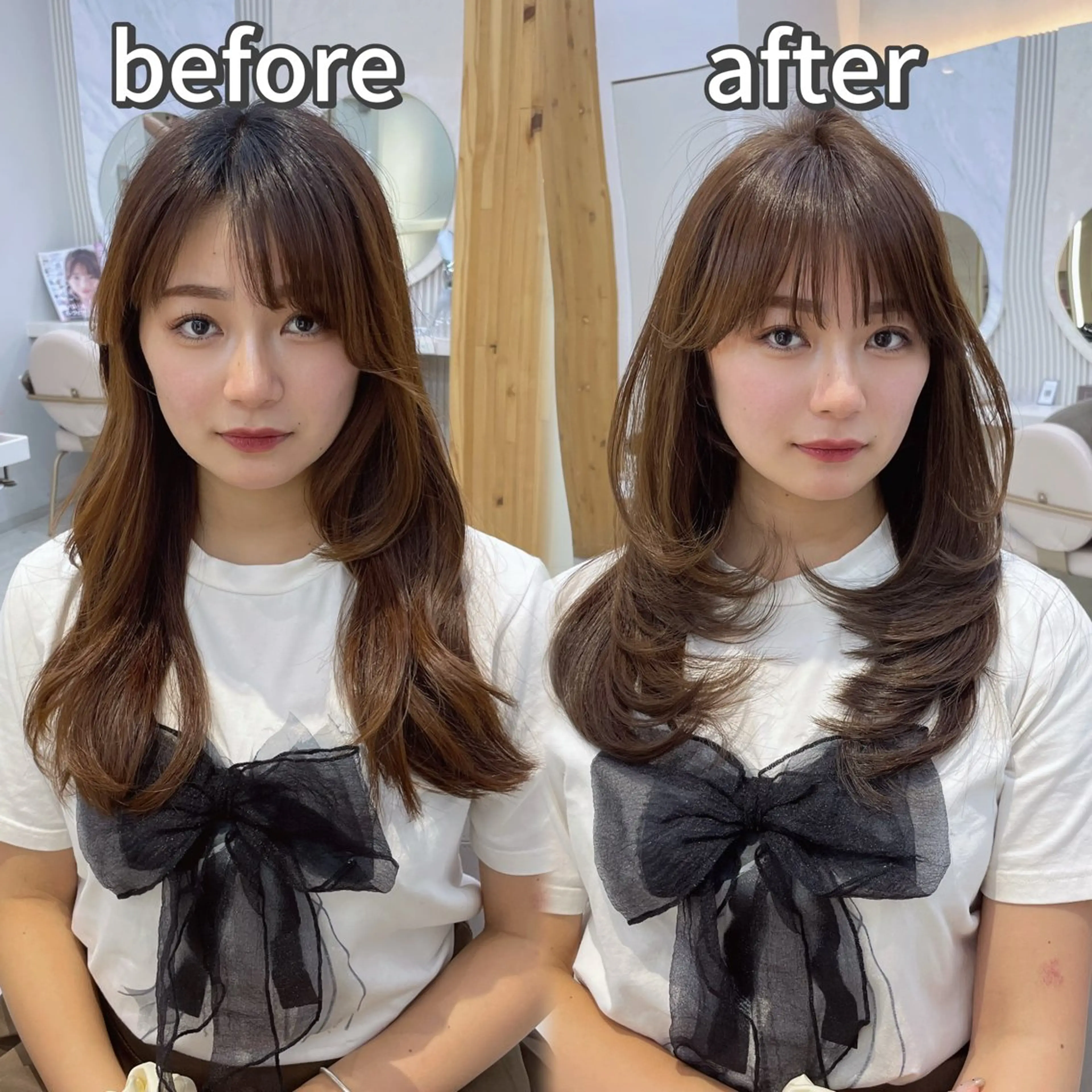 セミロング カット ヘアカラー トリートメント 顔周り/透明感カラー /韓国ヘア/TAKUのヘアスタイル