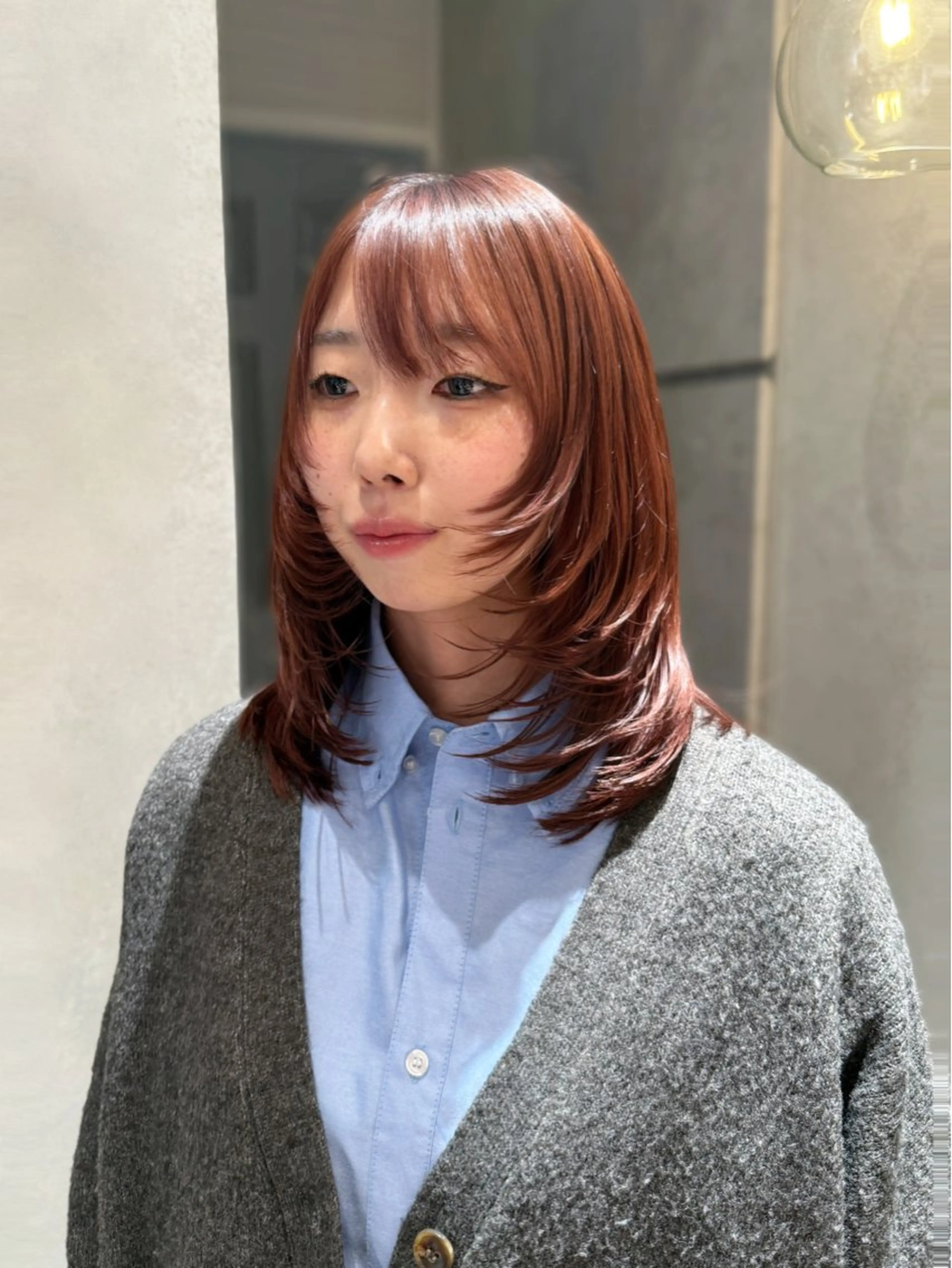 ミディアム カット yuuri🎀/大宮 /韓国ヘア/レイヤーのヘアスタイル