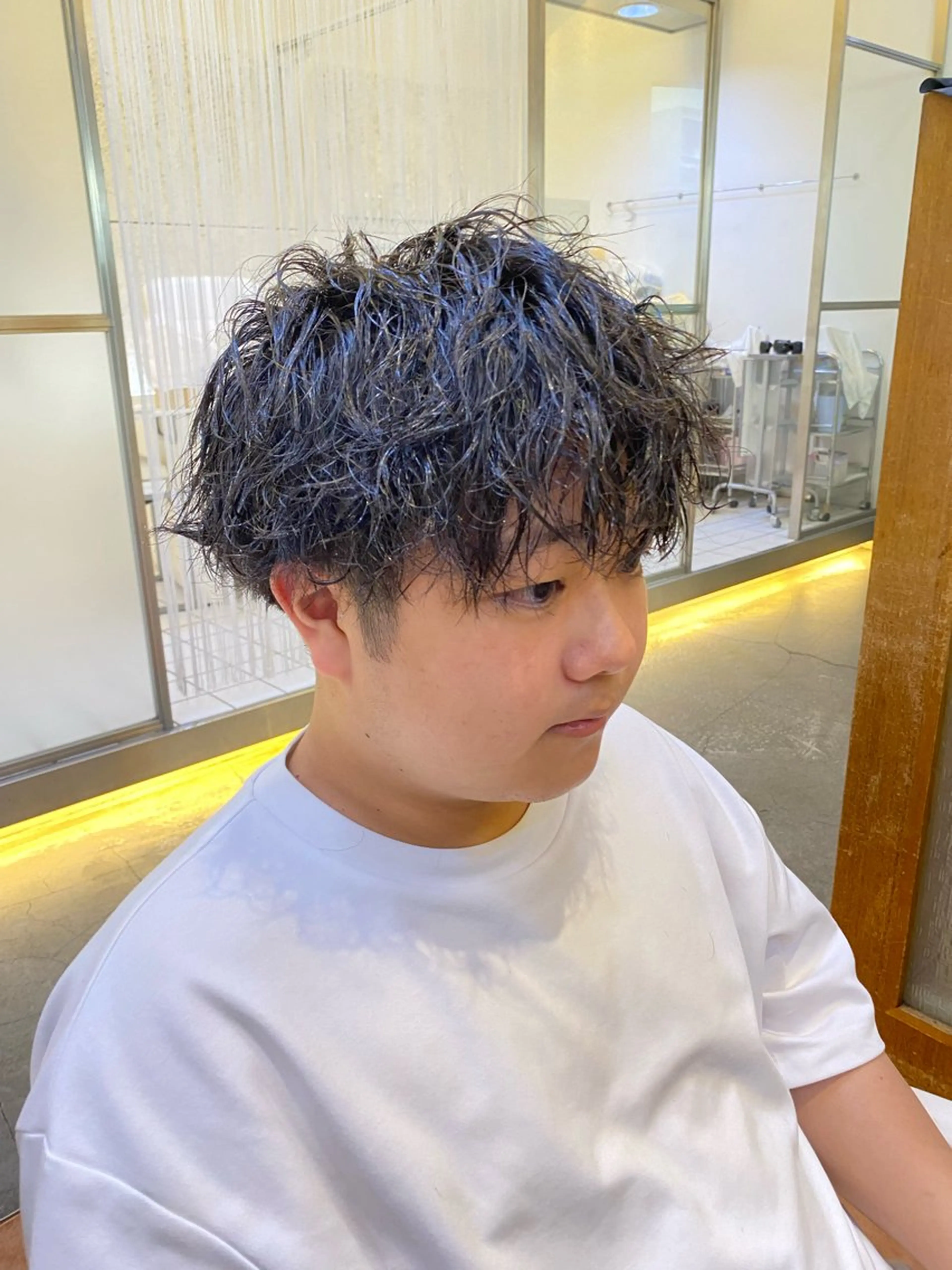 ショート パーマ メンズ カット パーマ メンズスタイル 完全再現/仁翔のヘアスタイル