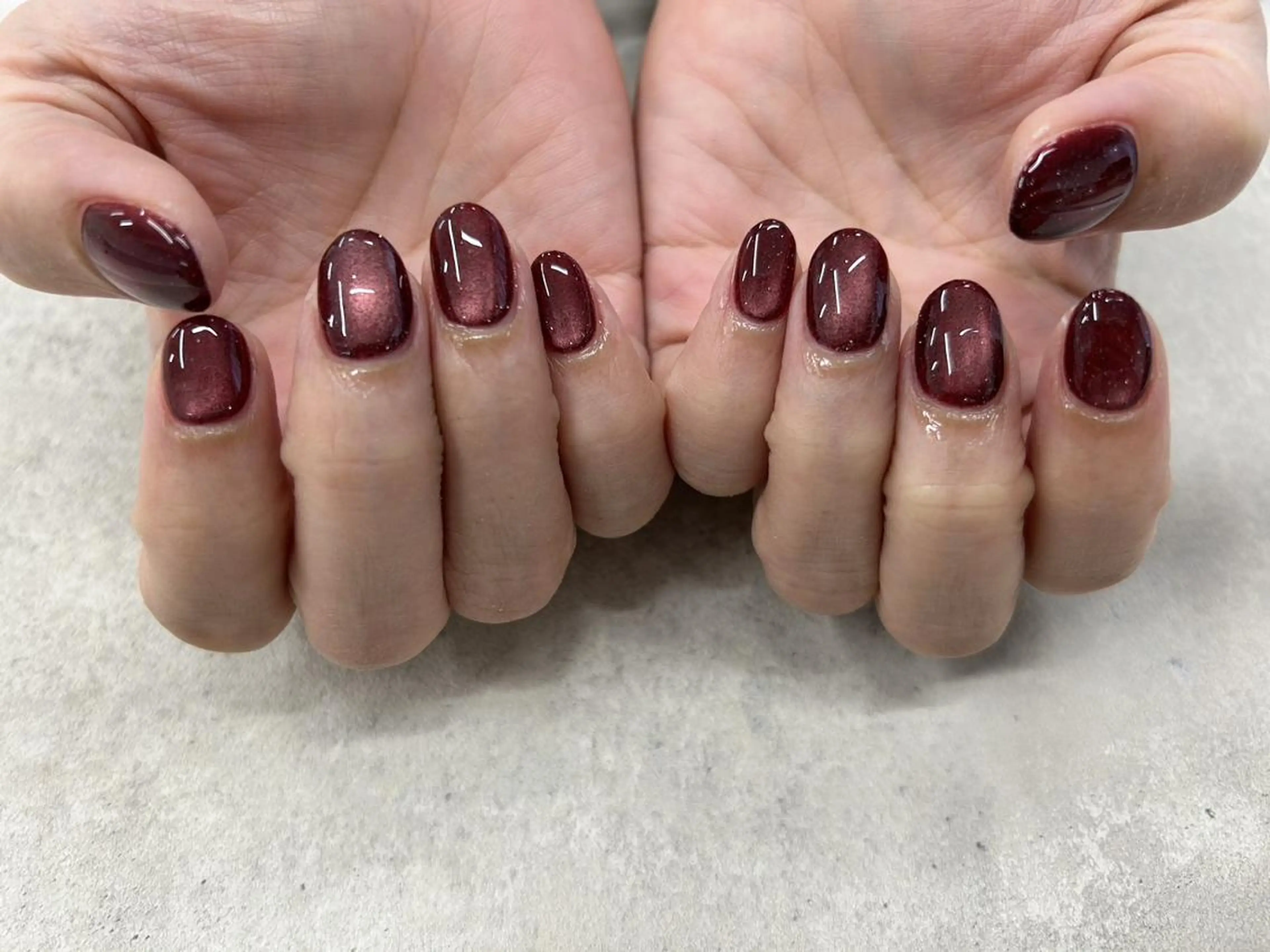 ネイル マグネットネイル マグネットワンカラー ワンカラーネイル ベターネイル 浅草橋のネイルデザイン