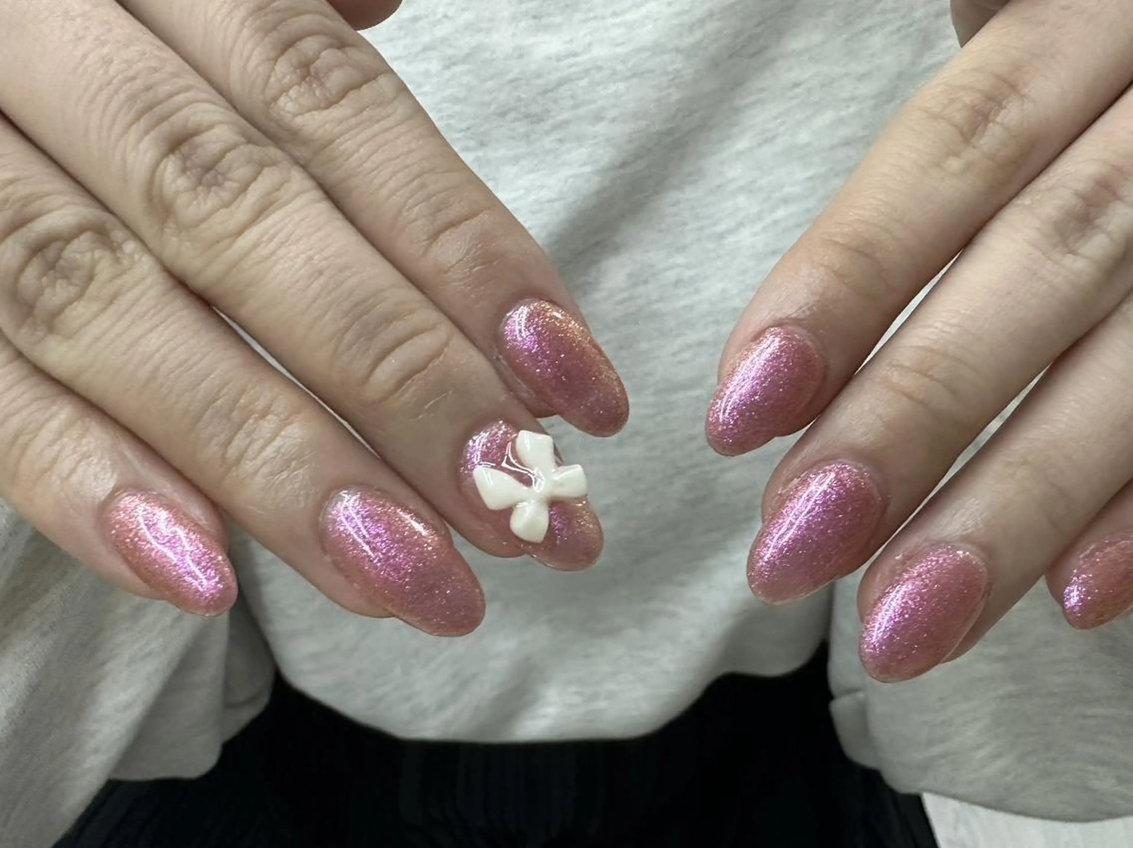 ネイル ハンドネイル ki🍒🍒 ki ツルツルネイルのネイルデザイン