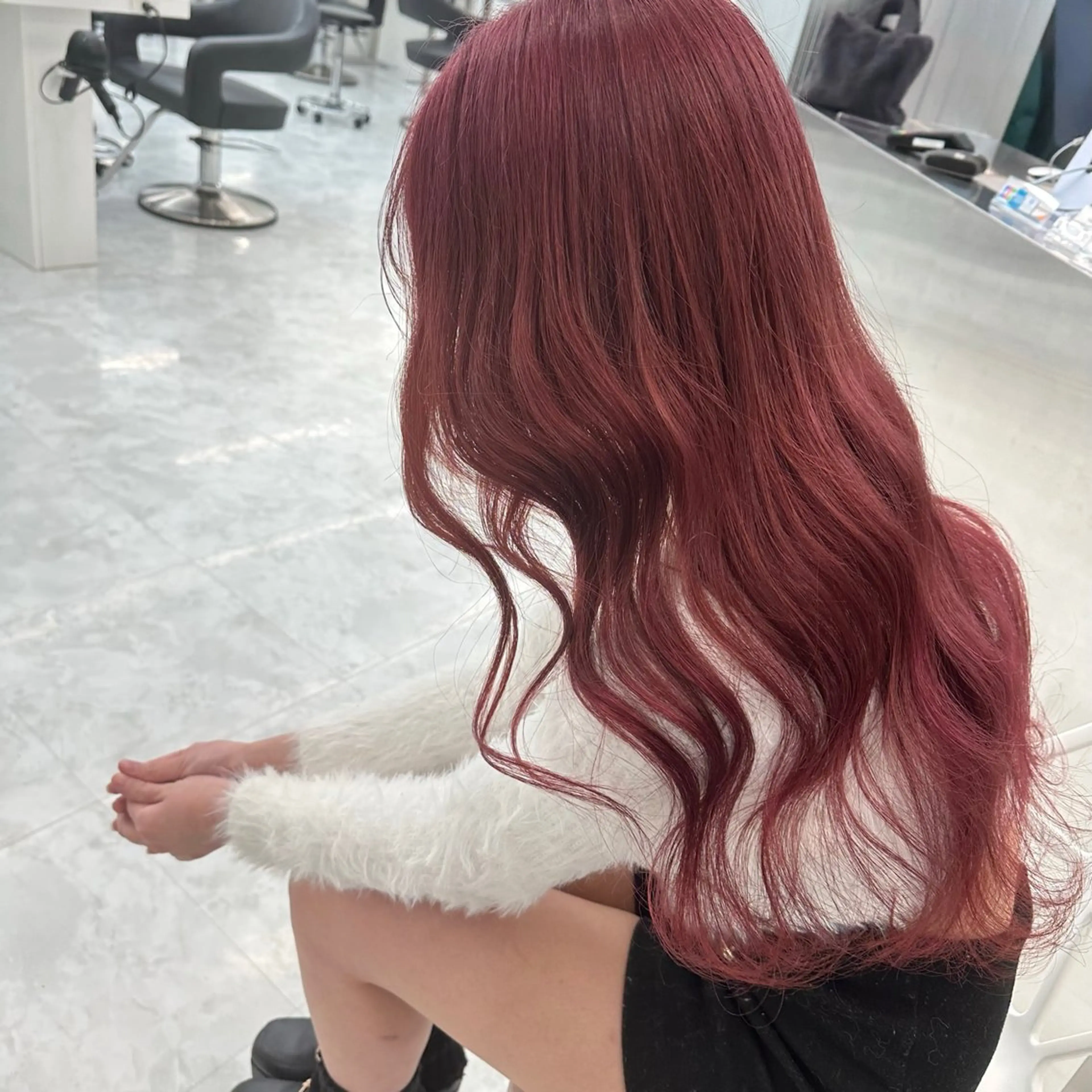 ロング カラー ヘアカラー トリートメント ヘッドスパ ヘアセット ダブルカラー 韓国ヘアKYONのヘアスタイル