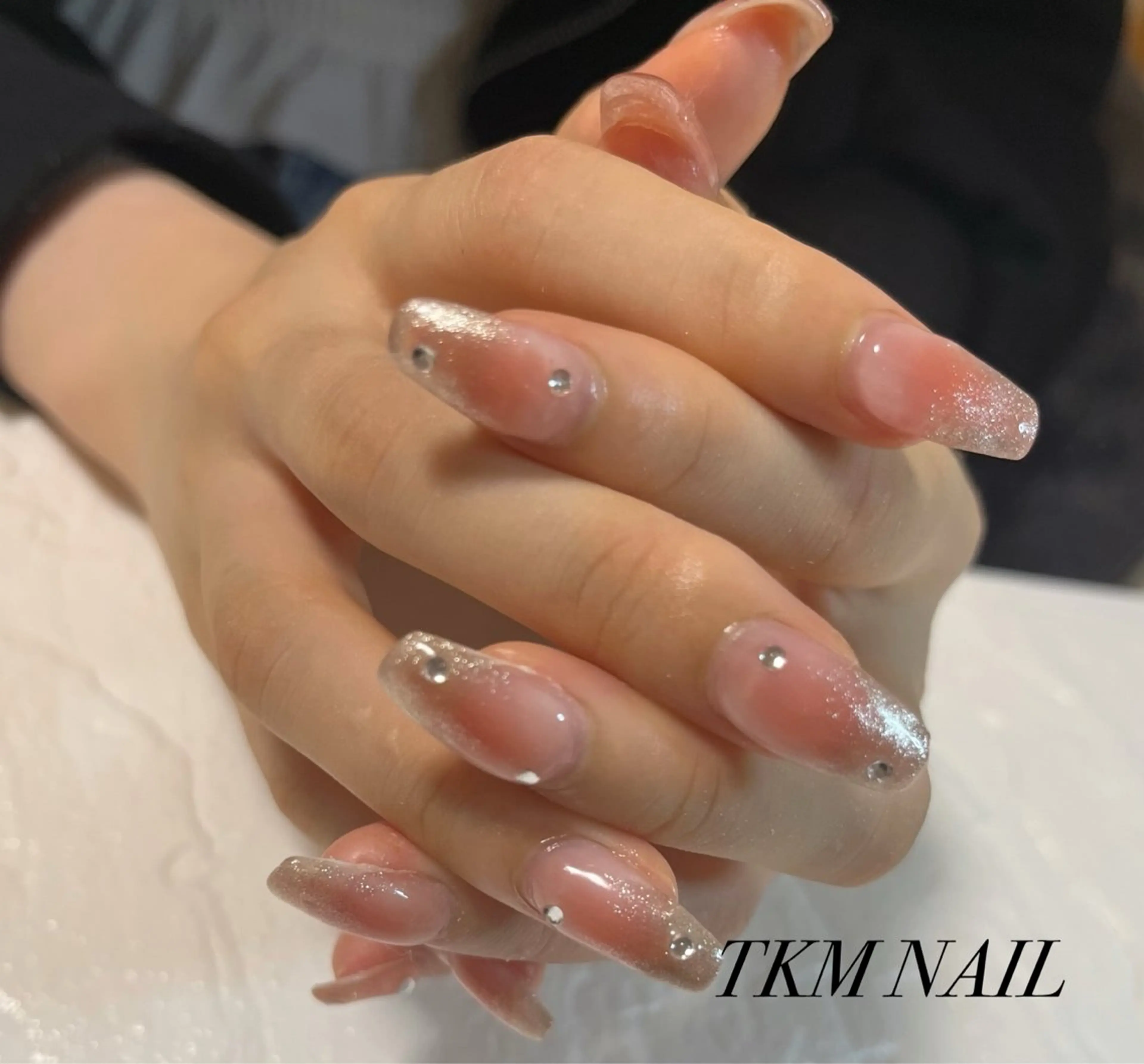 ネイル チークネイル シンプルネイル ______ TKM  NAILのネイルデザイン