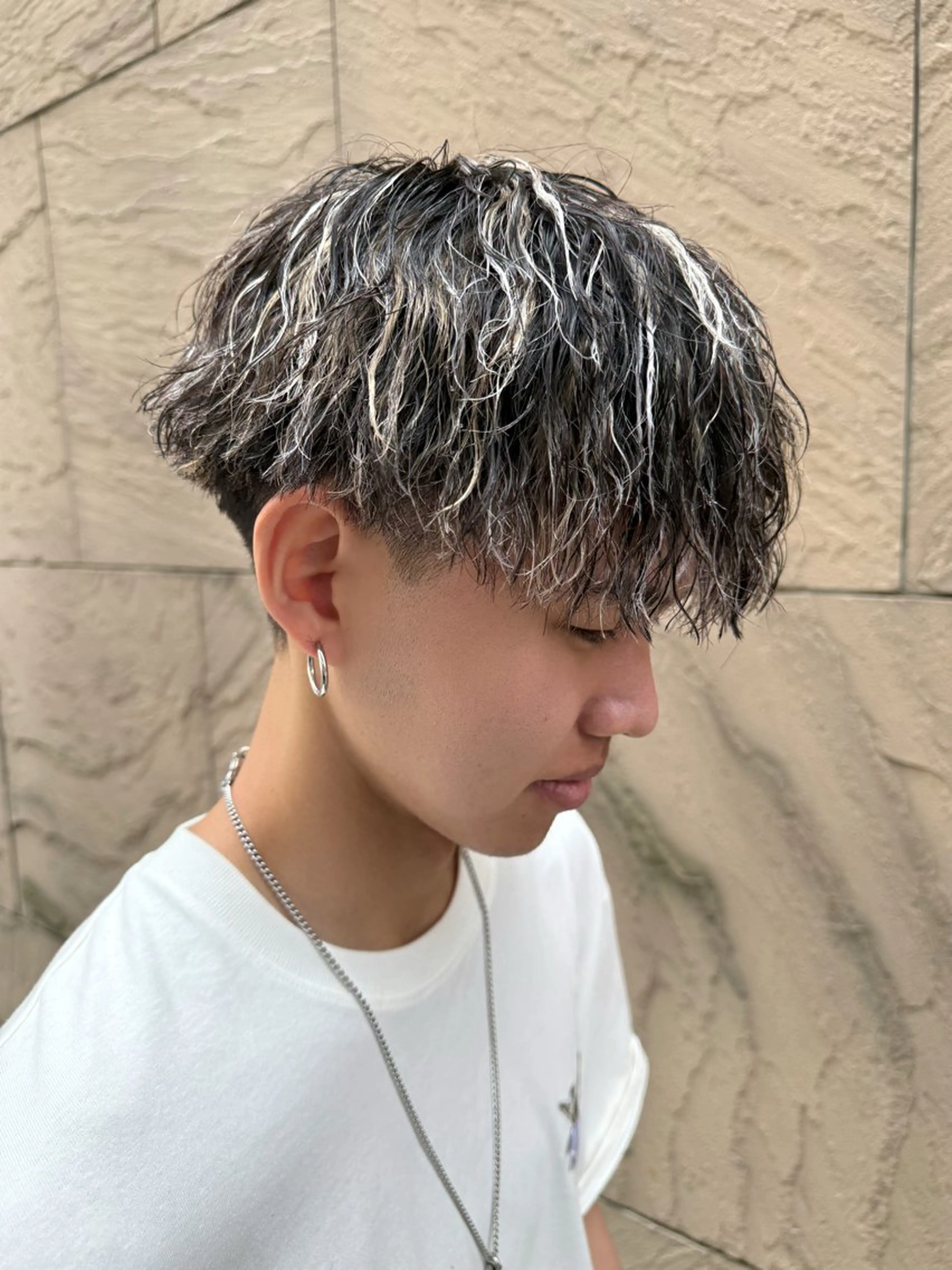 パーマ メンズ メンズハイライト メンズメッシュ マッシュ メンズパーマ ツイストスパイラルパーマ カット パーマ LICO HAIR＆RELAXATION 名駅店所属・メンズ/波巻き/ ツイスパ/田中陸翔のヘアスタイル