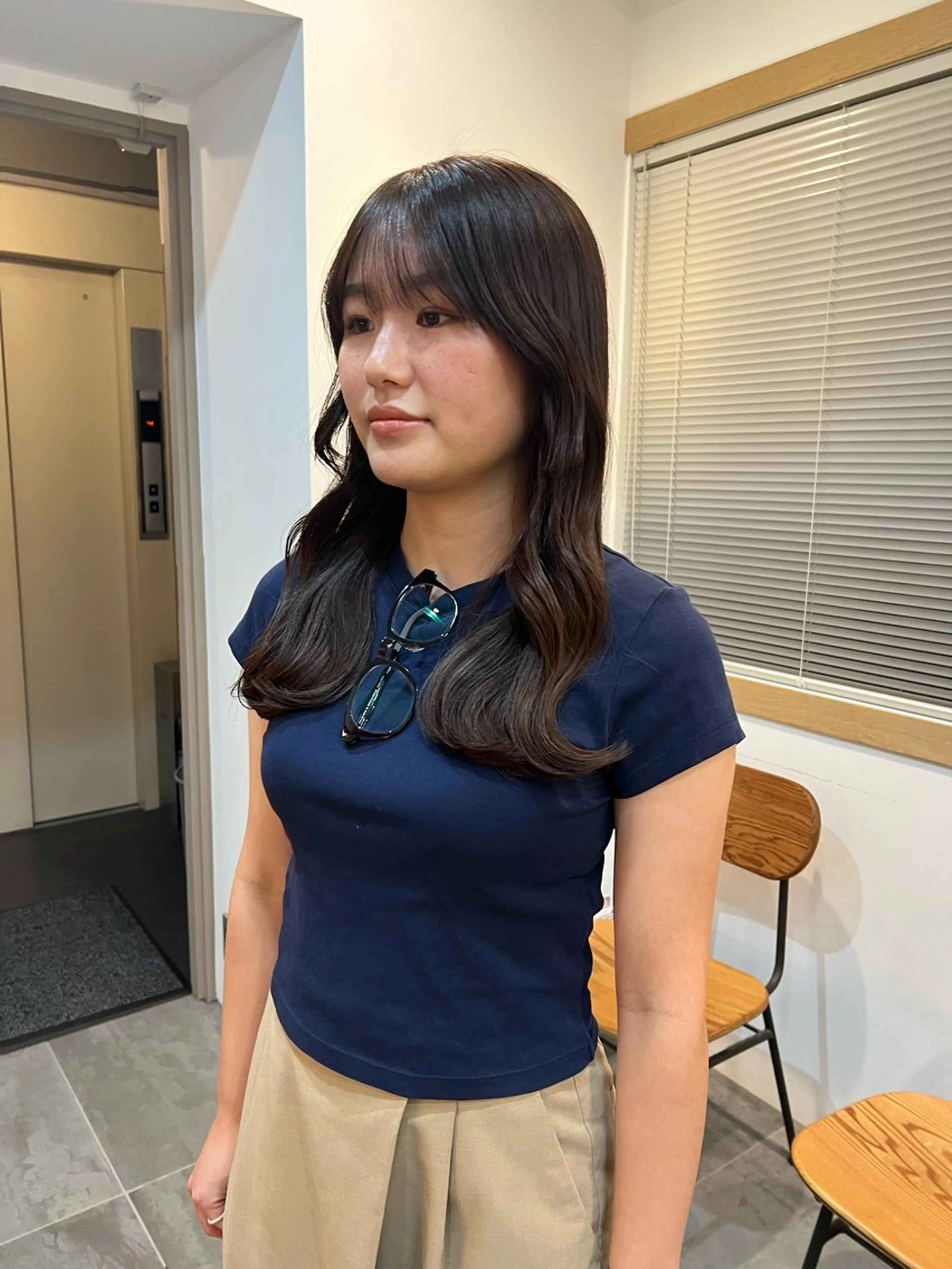 ロング カラー ベージュカラー SHE. sakae所属・すみか / カットモデル募集のヘアスタイル