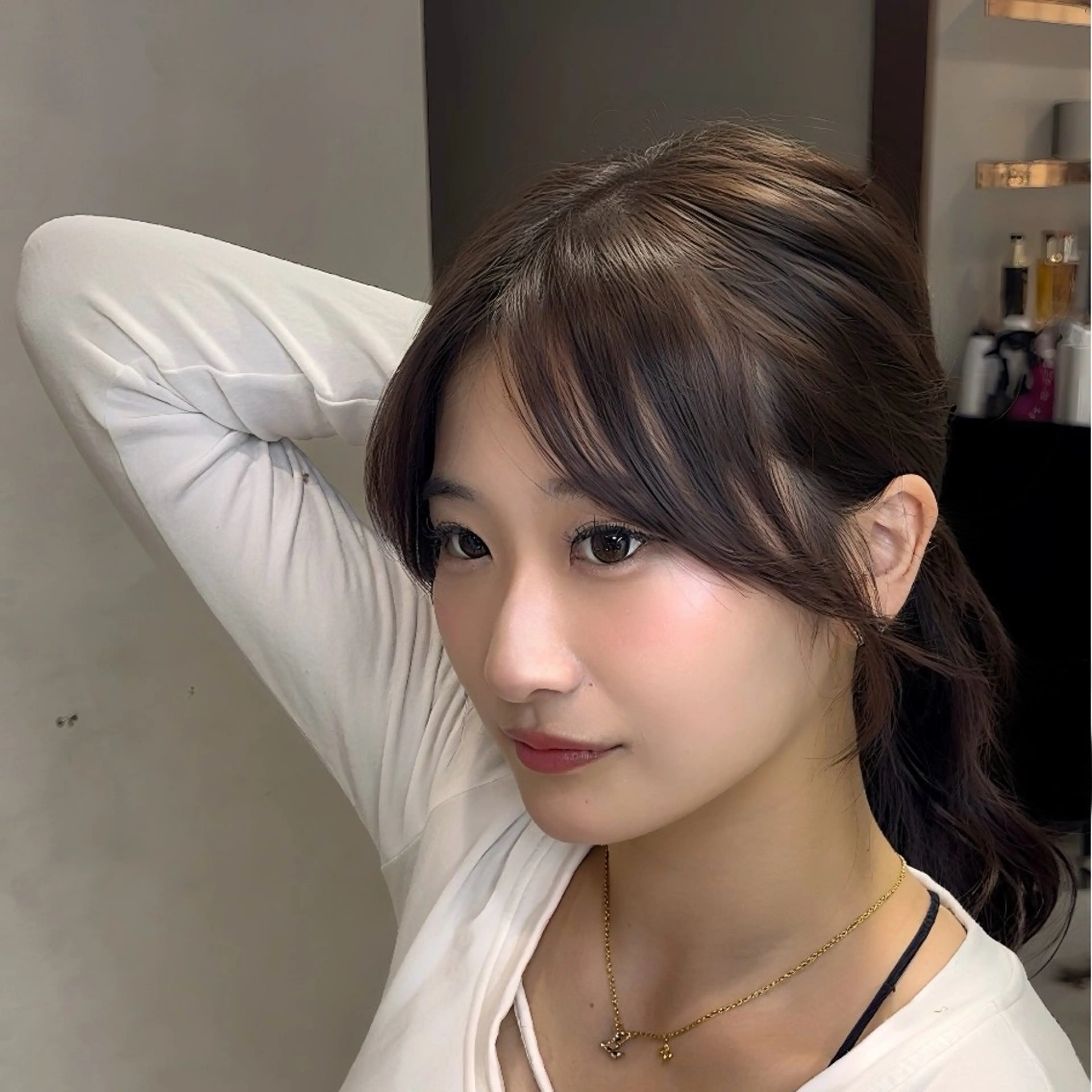 セミロング カラー カット ヘアカラー トリートメント 銀座/韓国レイヤー髪 質改善/RYUのヘアスタイル