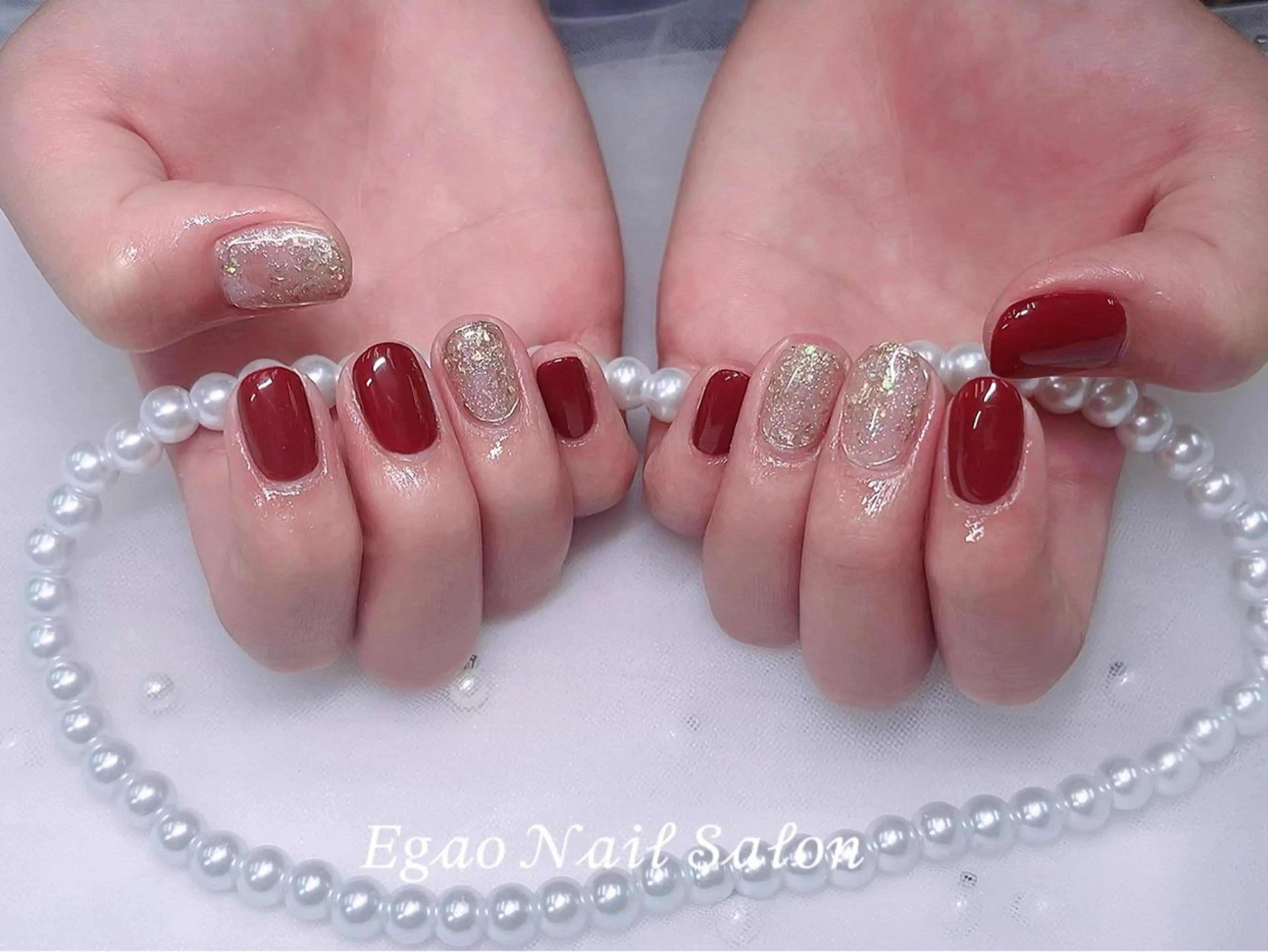 ネイル アートネイル フットネイル フレンチネイル ジェルネイル 持ち込み ハンドネイル Egao Nail Salonのネイルデザイン