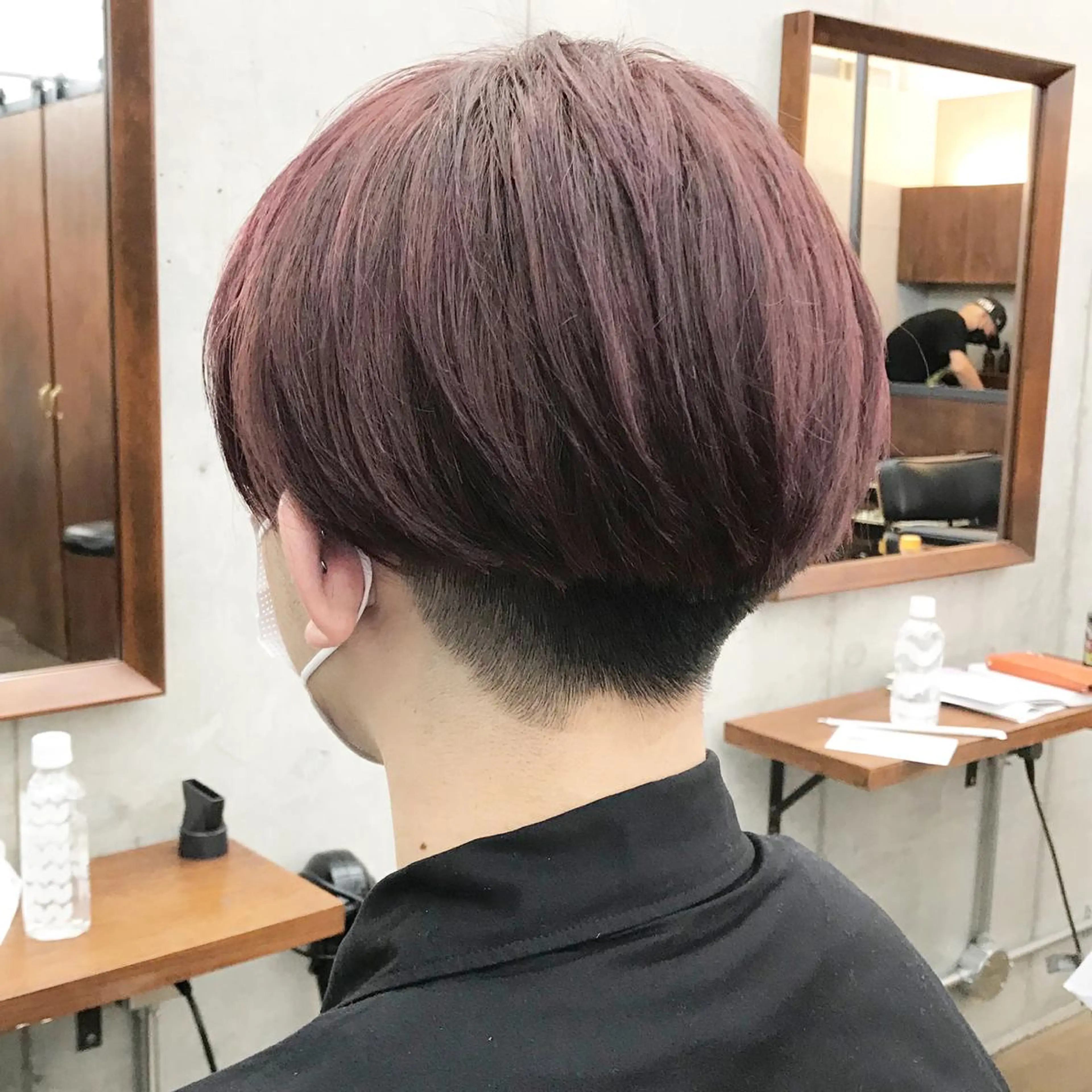 ショート カラー メンズ メンズハイライト メンズショート ハイライトカラー ピンクカラー ピンクパープル カット ヘアカラー ヘアセット ✂︎ウルフ・ショート ✂︎MIKUNIのヘアスタイル