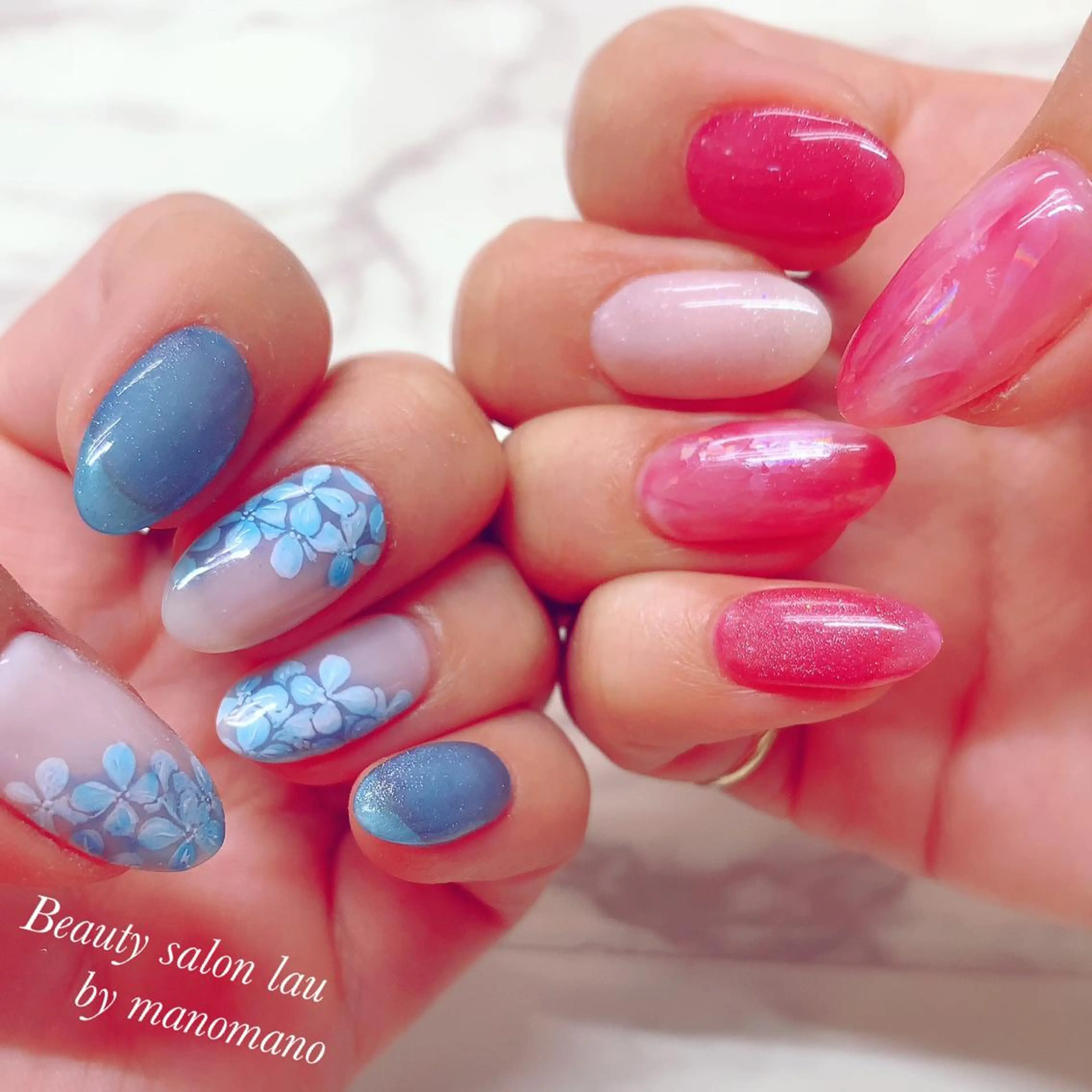 ネイル ハンドネイル ラウバイマノマノ なかざとのネイルデザイン